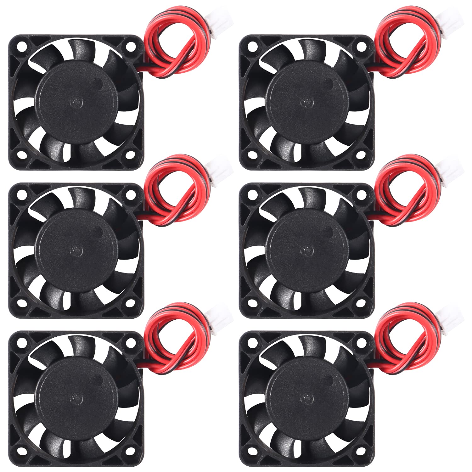 Aediko 6Pcs 4010 Fan Dc 12V 3D Printer Cooling Fan Mini Brushless Fan 40X40X10Mm With 2 Pin Terminal For 3D Printer, Dvr And Oth