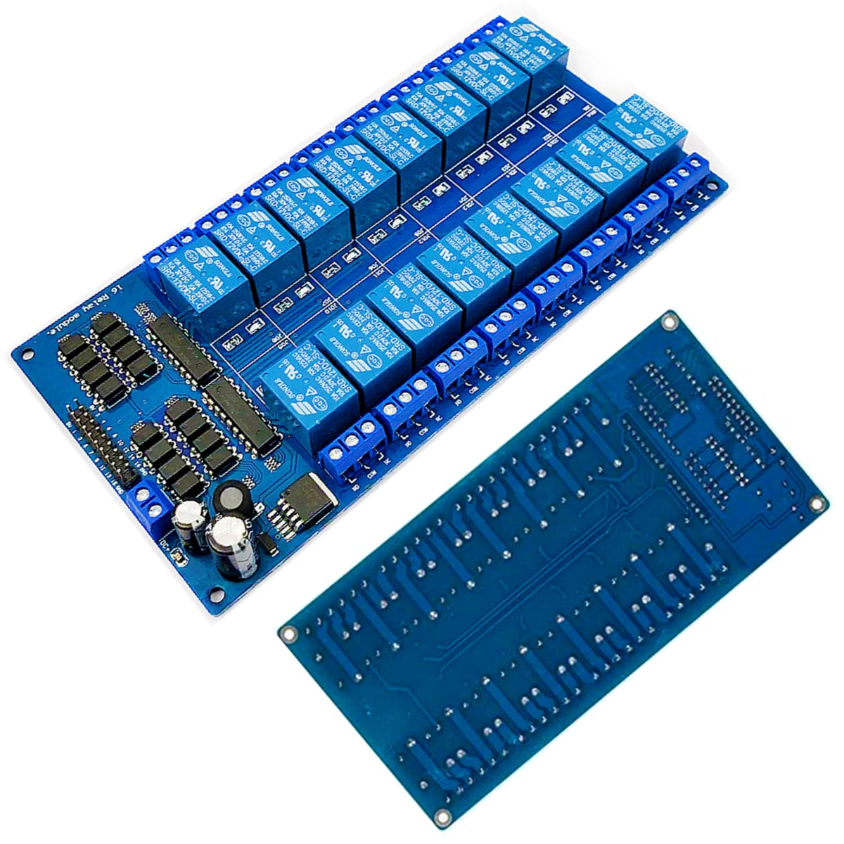 Devmo 12V 16 Channel Relay Interface Board Module Optocoupler Led Lm2576 Power Compatible With Ar Duino Diy Kit Pic Arm Avr