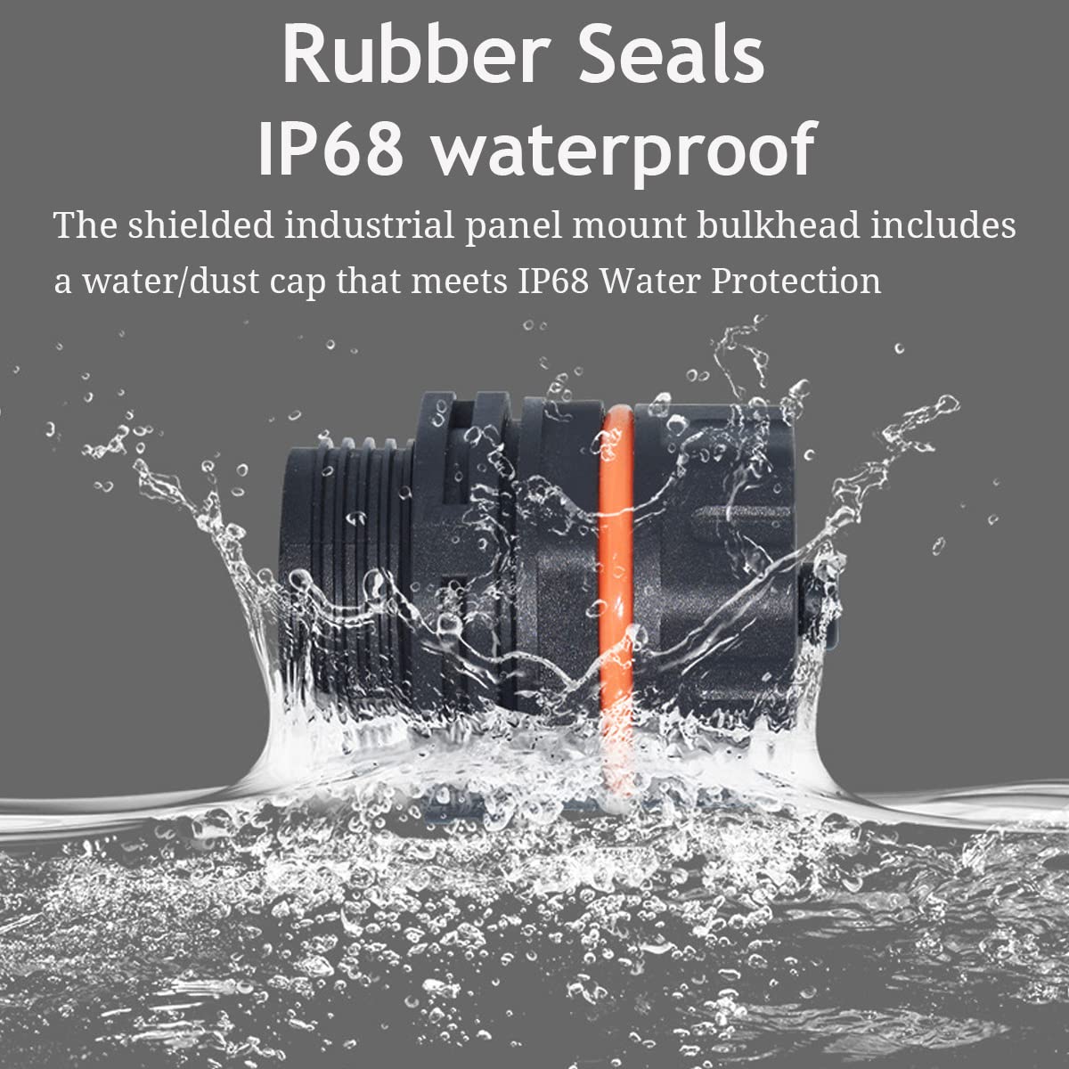 Penglin 5Pcs Waterproof Rj45 Panel Mount Coupler,Shielded Cat6A/6/5E/5 Ethernet Lan Cable Connector Double Head Female To Female