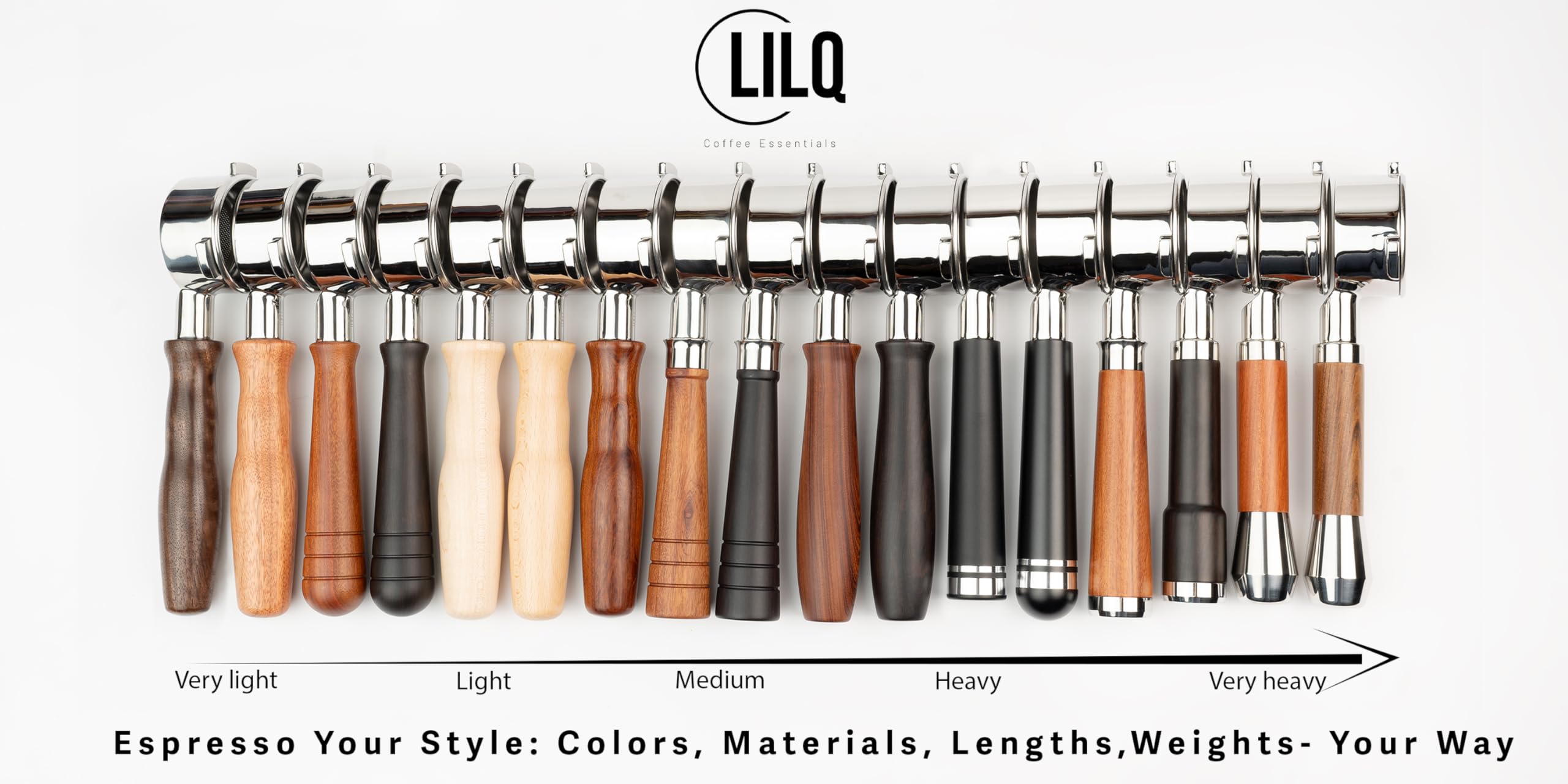 Lilq 54Mm Bottomless Naked 3 Ears Portafilter | Compatible With 54Mm Breville Machines | Stable Handle (Maple, 54Mm Breville)