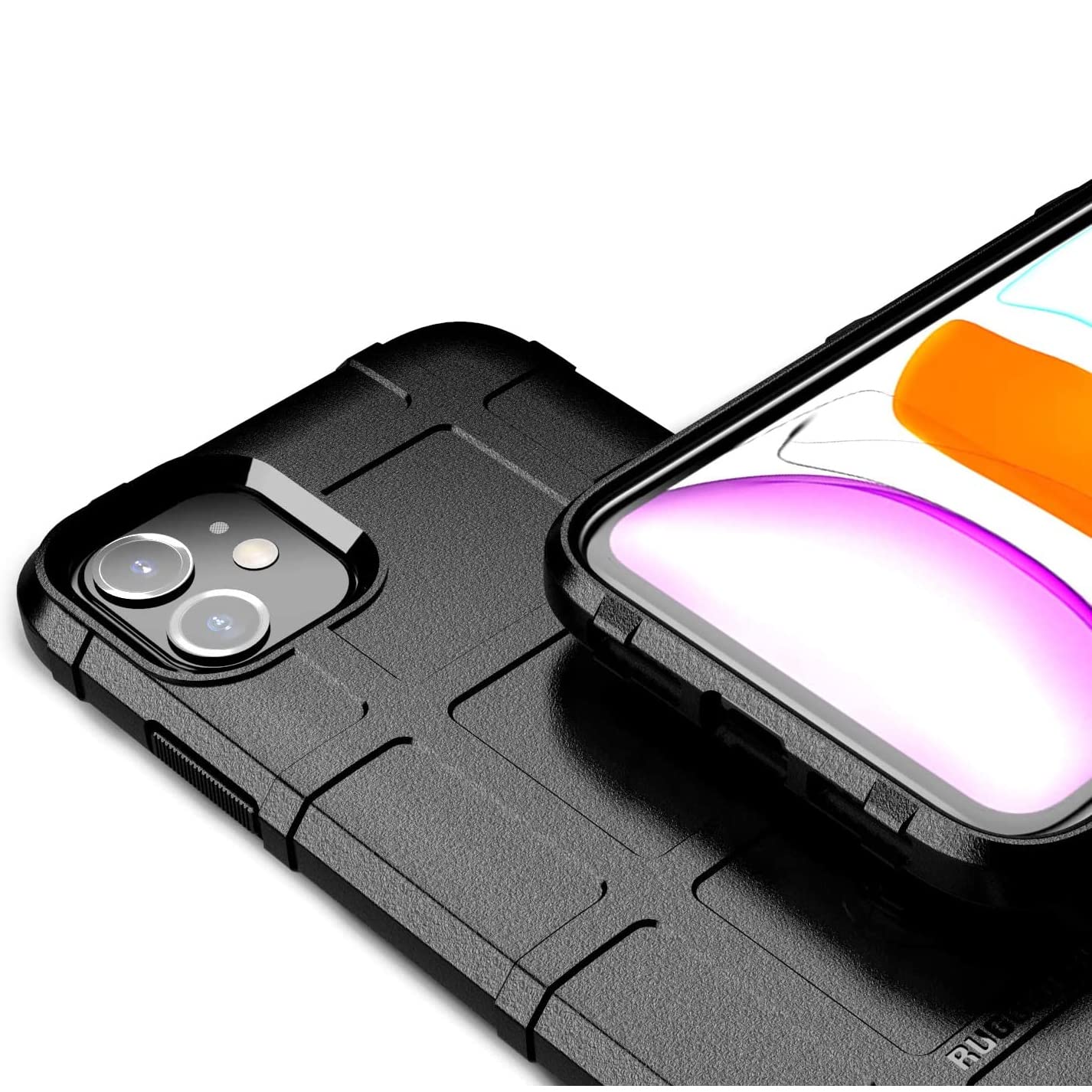 EGO TACTICAL Rugged Shield Phone Case for Apple iPhone 12 ProMAX TPU Black