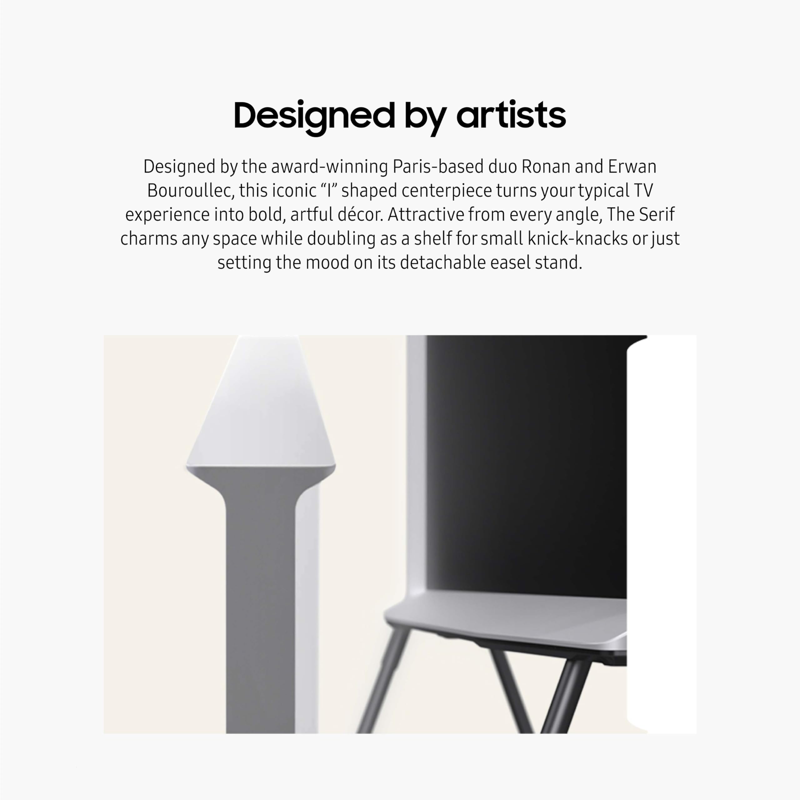 Samsung 43-Inch Class Qled 4K The Serif Ls01D Series Quantum Hdr Smart Tv With 360 L-Shape Design, Anti-Reflection Matte Display