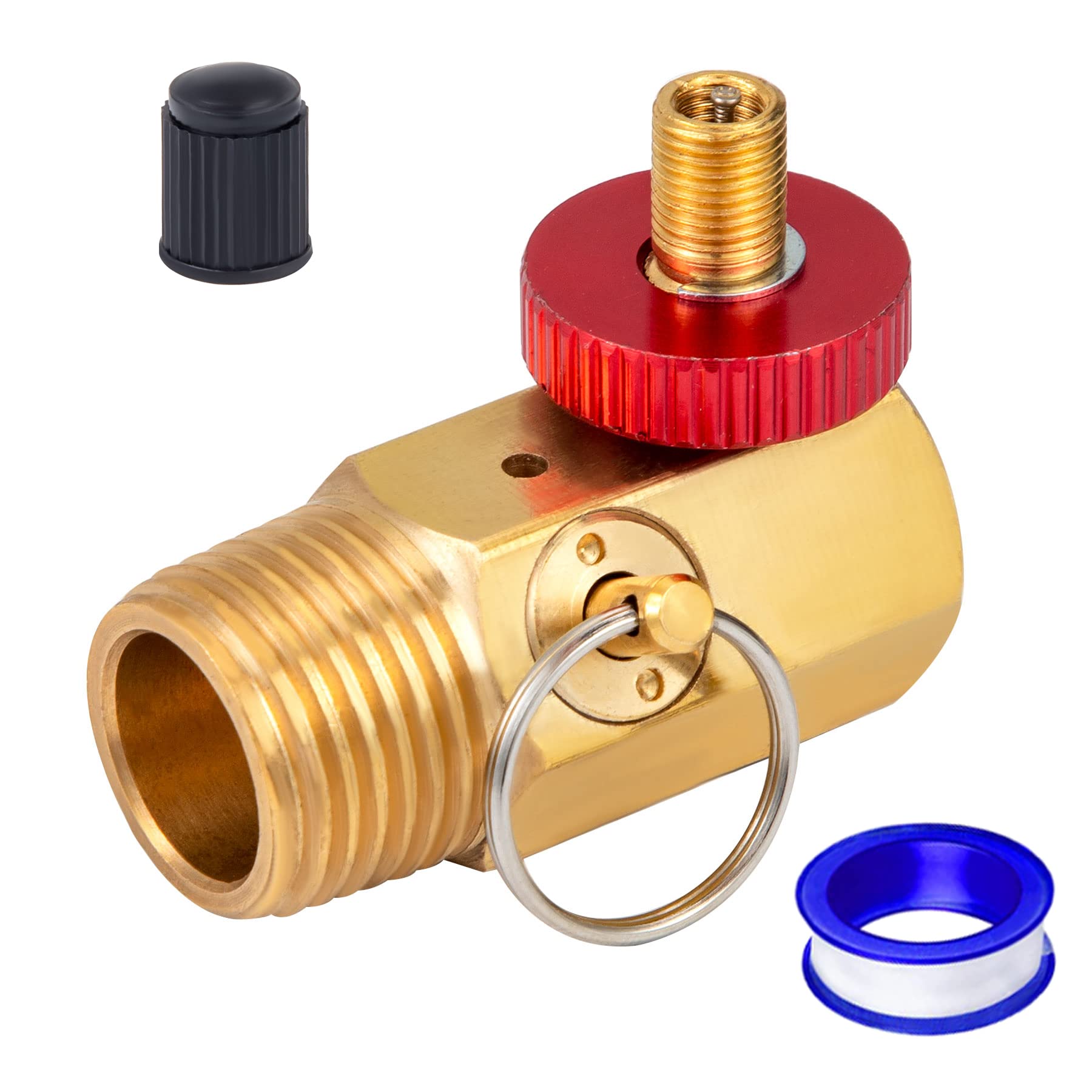 Breezliy Air Tank Manifold Tool With Fill Port, Performance Tool W10056 Air Tank Manifold ,Ball Valve And Relief Bypass 1/2'' Np