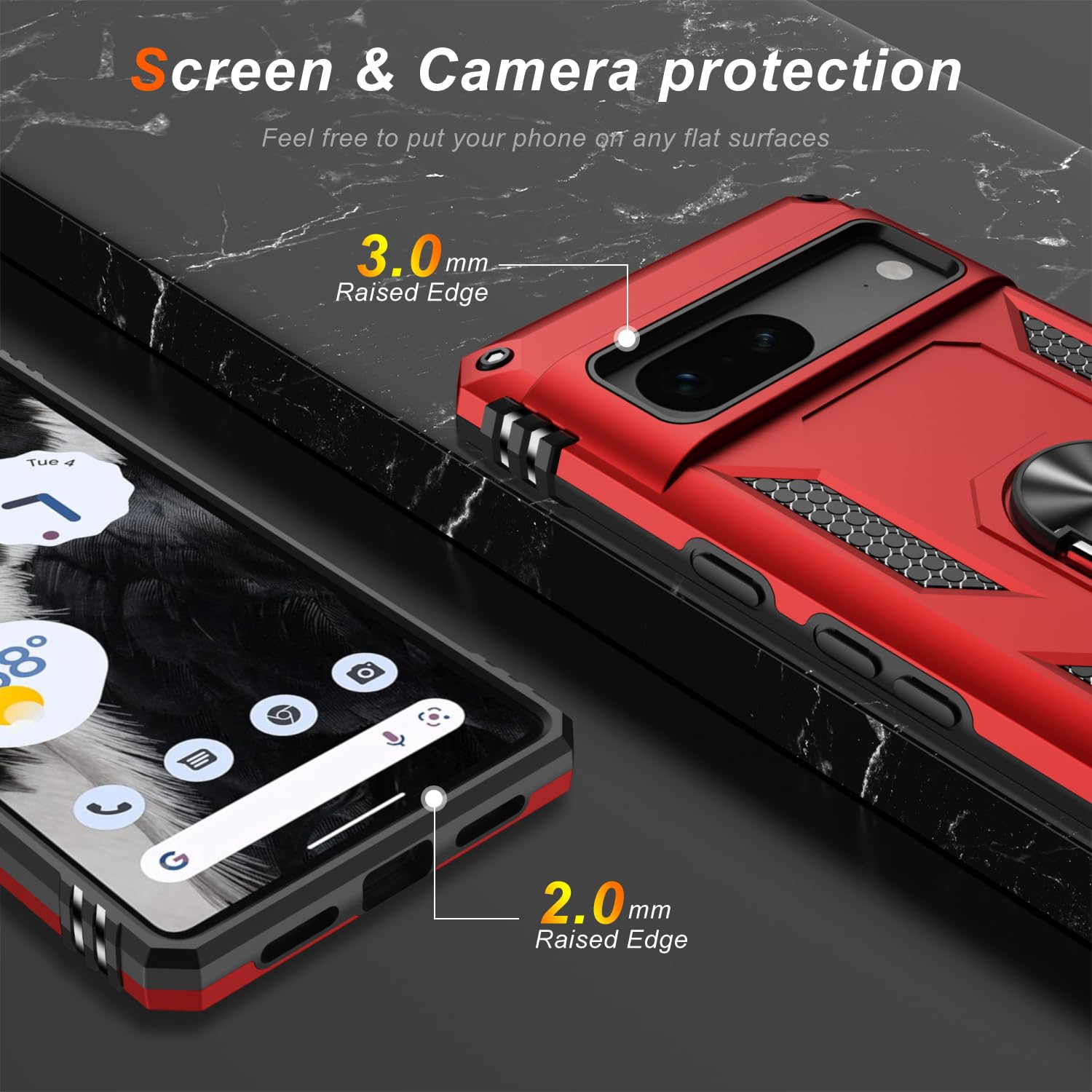 Lumarke For Google Pixel 7 Case With Screen Protector,Pass 16Ft. Drop Tested Military Grade Protective Phone Cover With Magnetic