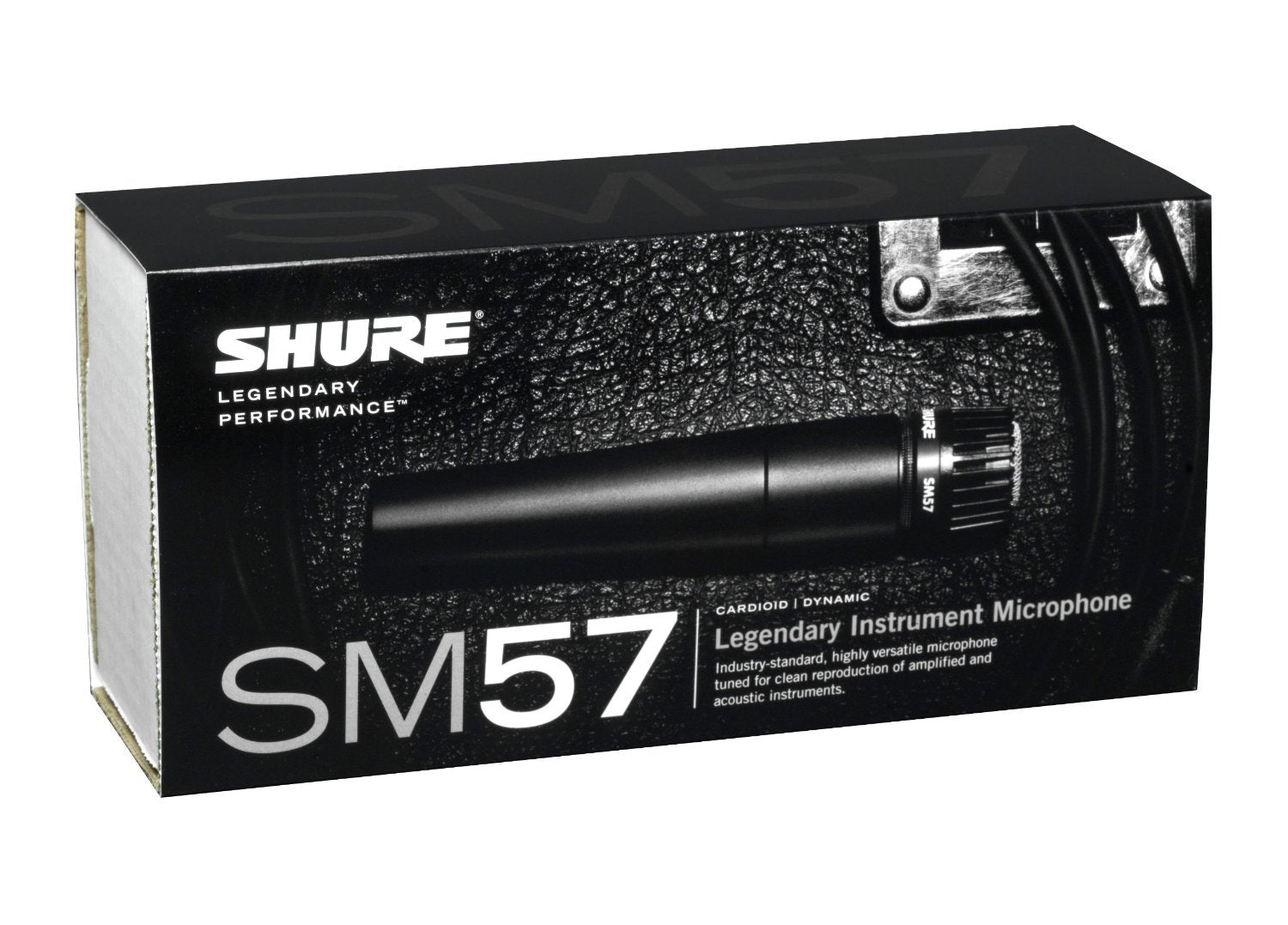 Shure Sm57 Lc Instrument/Vocal Cardioid Dynamic Microphone Bundle With Mic Boom Stand, Xlr Cable, Mic Clip, And Bag