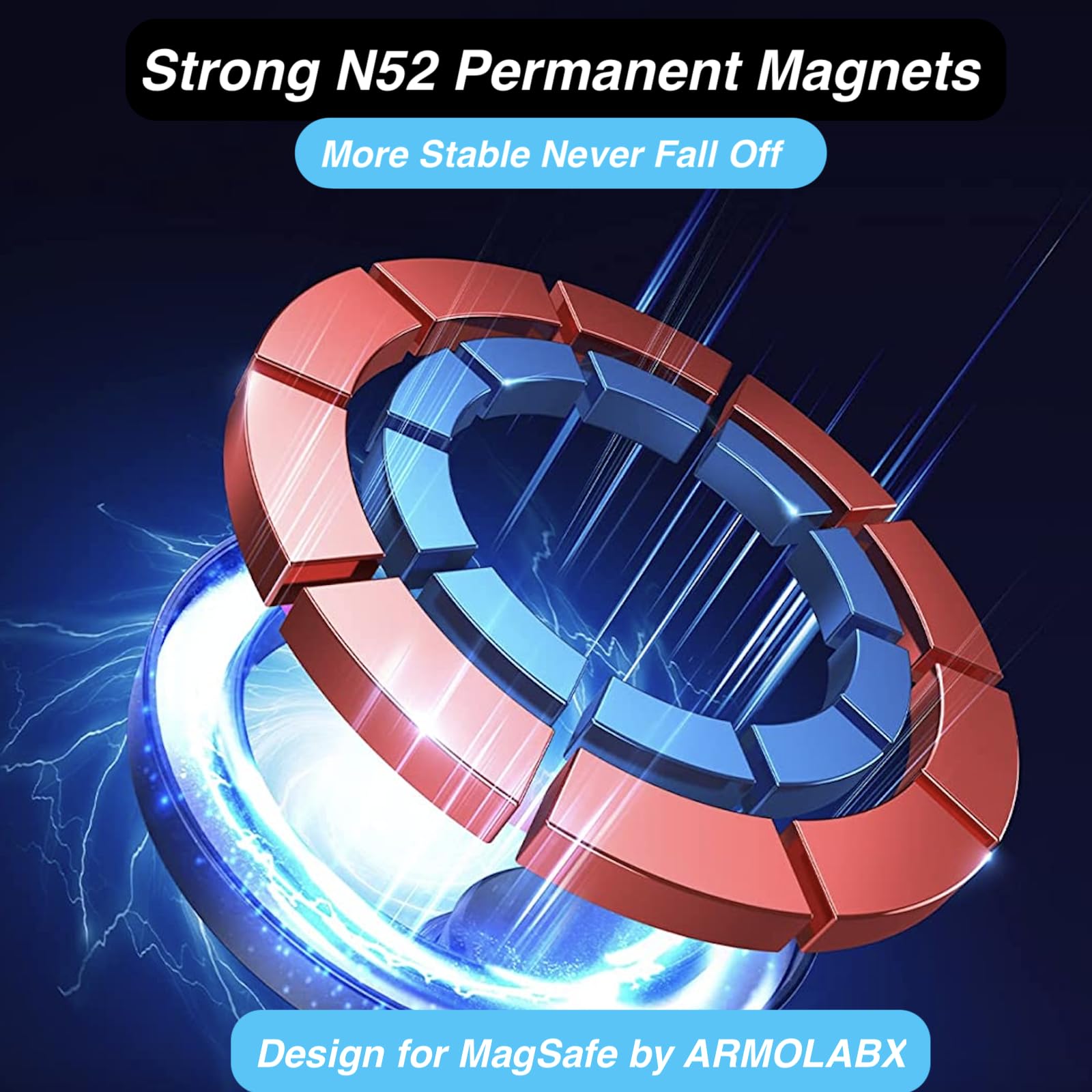 Armolabx Magnetic Tripod Mount Holder Adapter For Magsafe [Upgraded Metal], Iphone Tripod Mount Adapter With 1/4    Screw Hole,