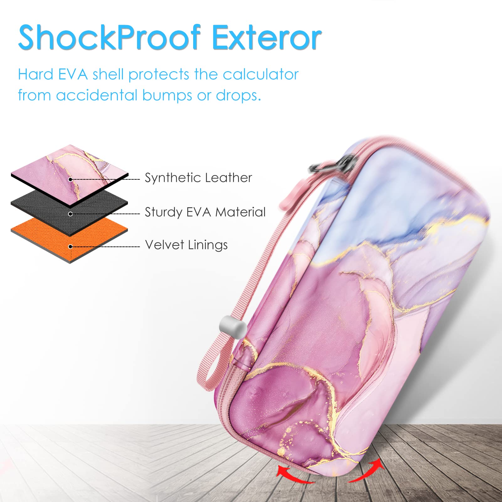 Graphing Calculator Carrying Case For Ti-84 Plus Ce, Fintie Hard Eva Shockproof Protective Box For Ti-84 Plus/Ti-83 Plus Ce/Casi