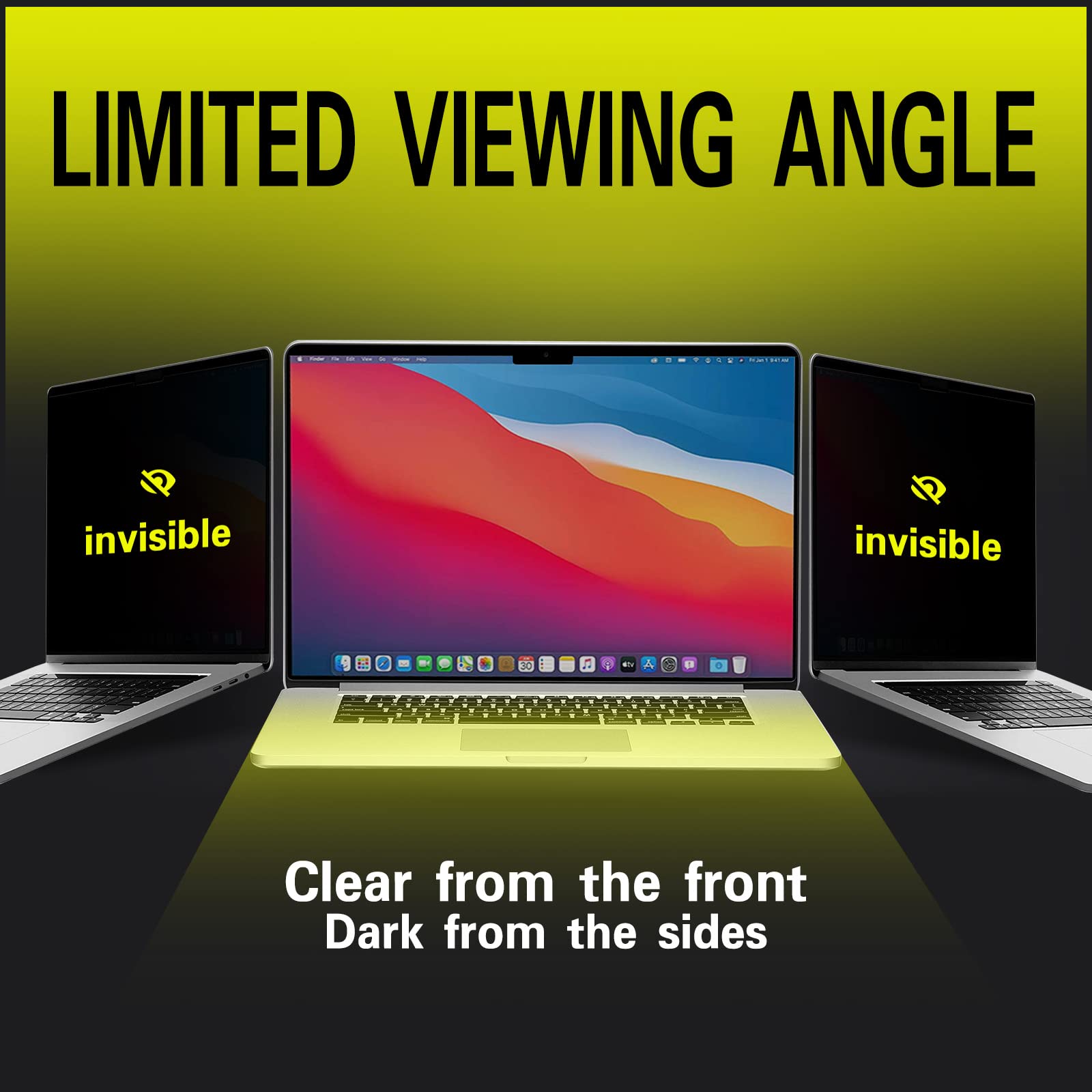 Ceydebne Magnetic Privacy Screen For Macbook Air 15.3 Inch (Released In 2023 2024) Anti Blue Light Protector Screen Filter (A294