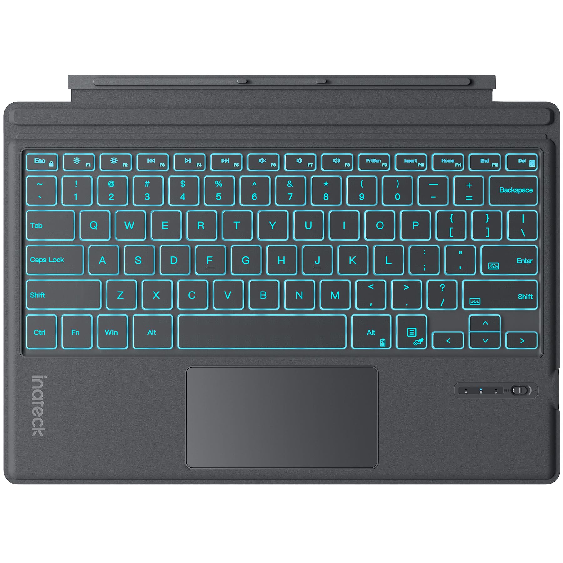Inateck For Surface Pro 7 Keyboard With Precision Touchpad, Bluetooth 5.3, 7 Color Backlight, Compatible With Surface Pro 7/7+/6