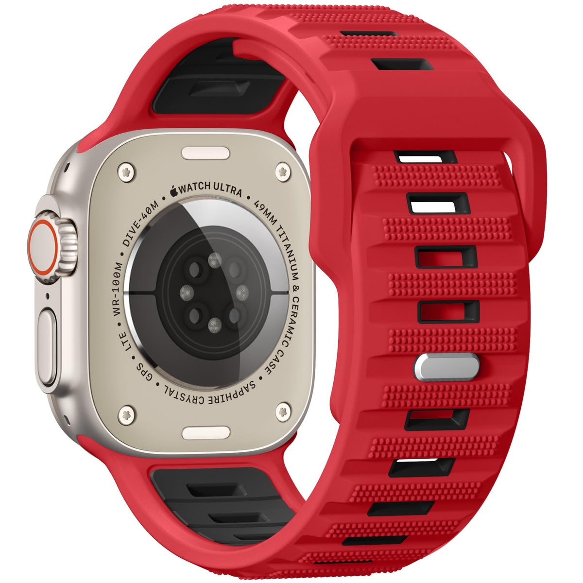 Sport Bands Compatible With Apple Watch Ultra 2/Ultra Band, Apple Watch Bands For Men 46Mm 49Mm 45Mm 44Mm 42Mm, Silicone Loop Wi