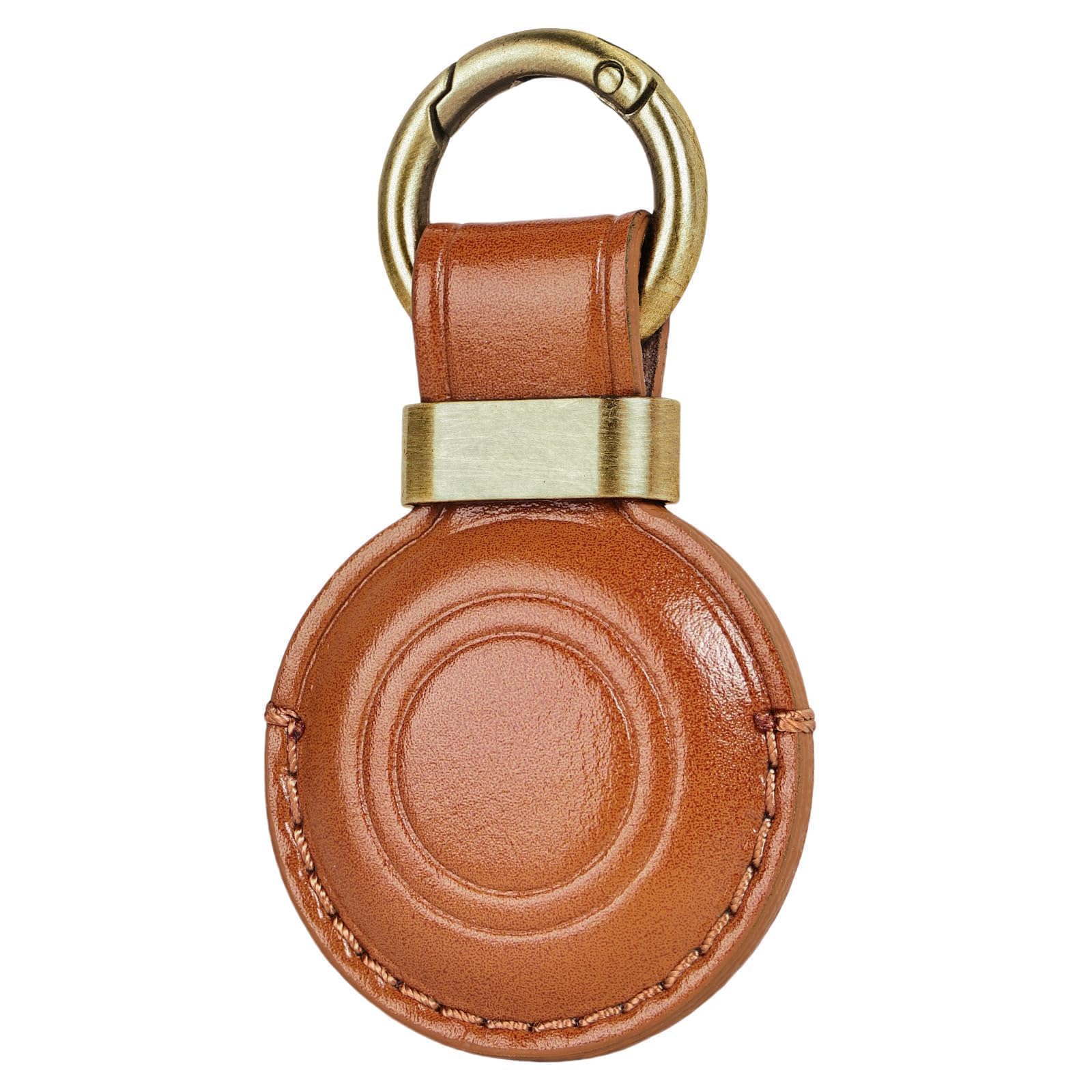 MOLOVA 1|2|4 Pack Leather Holder Keychain for AirTag 2nd Gen (2026) & 1st Gen, Compact Design with Air tag Case, Secure Protecti
