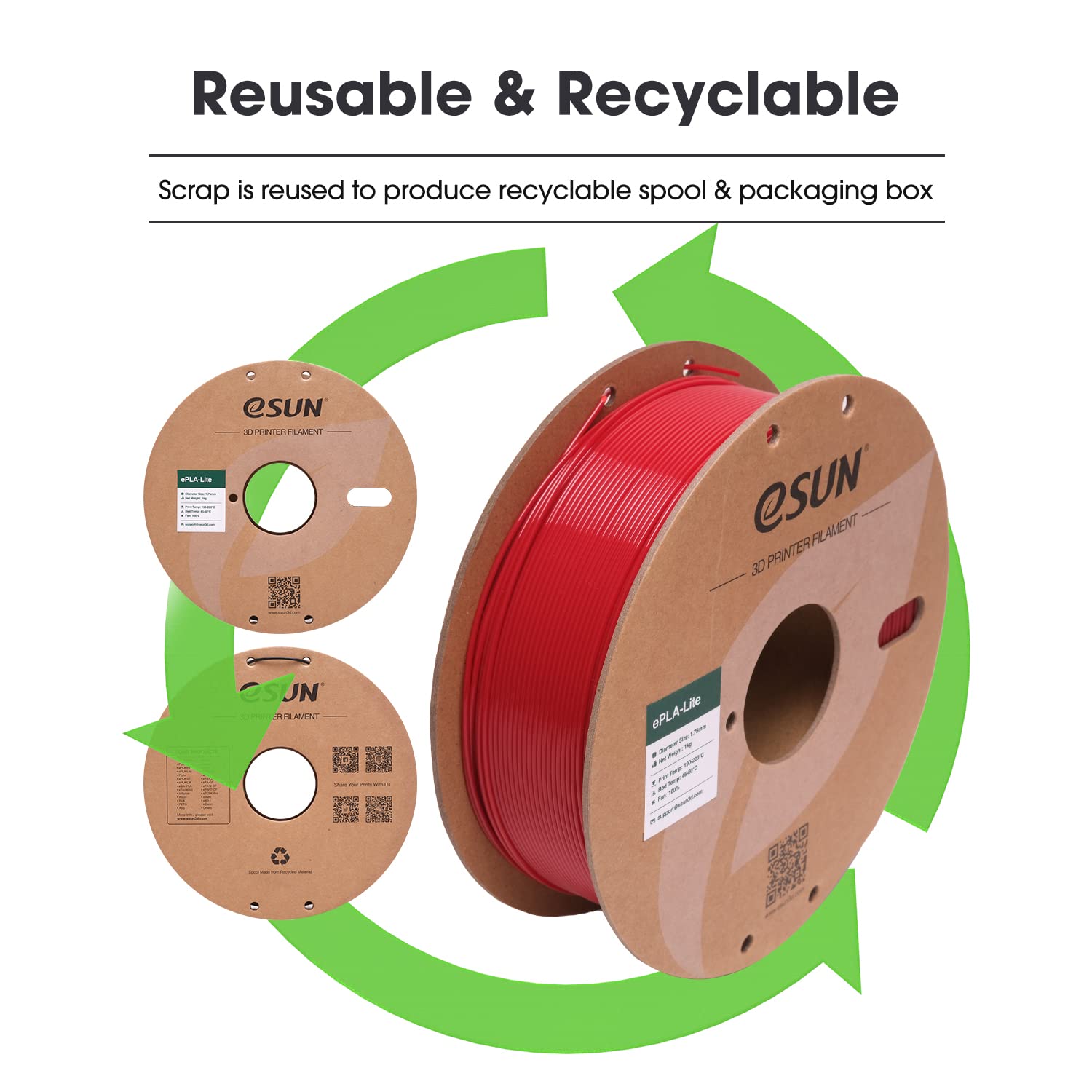 Esun Pla Filament 1.75Mm, High Toughness 3D Printer Filament Upgraded Pla Filament, Dimensional Accuracy +/  0.03Mm, 1Kg Cardboa