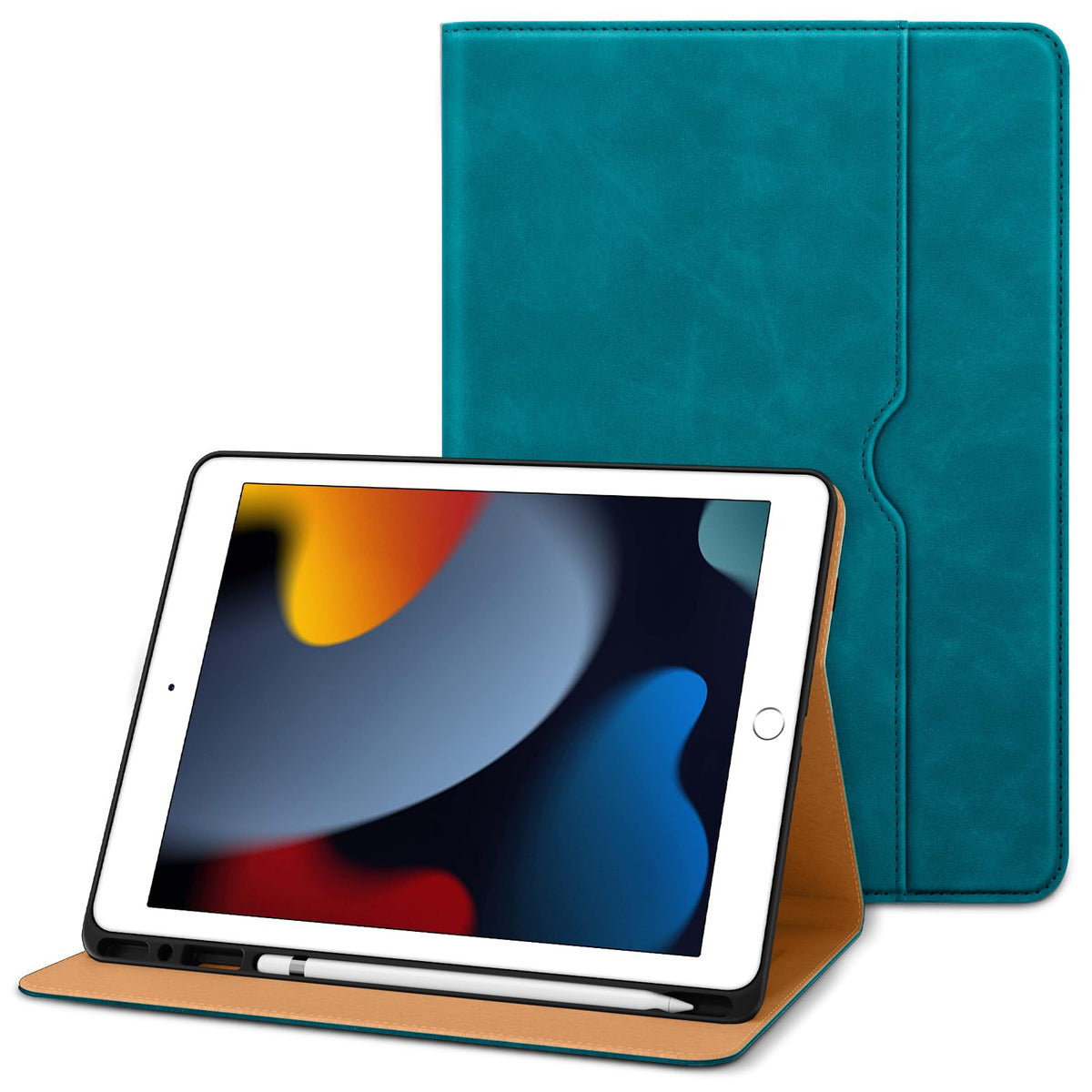 Dtto For Ipad 9Th/8Th/7Th Generation 10.2 Inch Case 2021/2020/2019, Premium Leather Business Folio Stand Cover With Apple Pencil