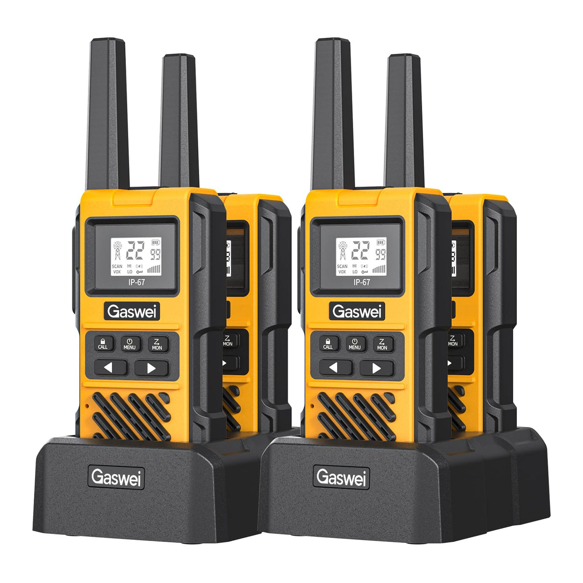 G1Pro Heavy Duty Long Range Walkie Talkies For Adults, Rechargeable 2 Watt Emergency Two Way Radios, 22 Channel Walky Talky With
