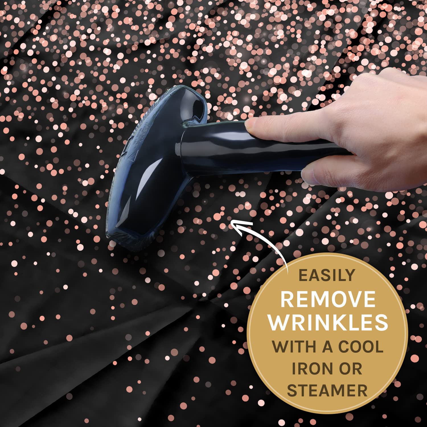 Rose Gold And Black Backdrop   Perfect Party Decoration For Birthday, Christmas, New Years, Bachelorette, Weddings, Graduation,