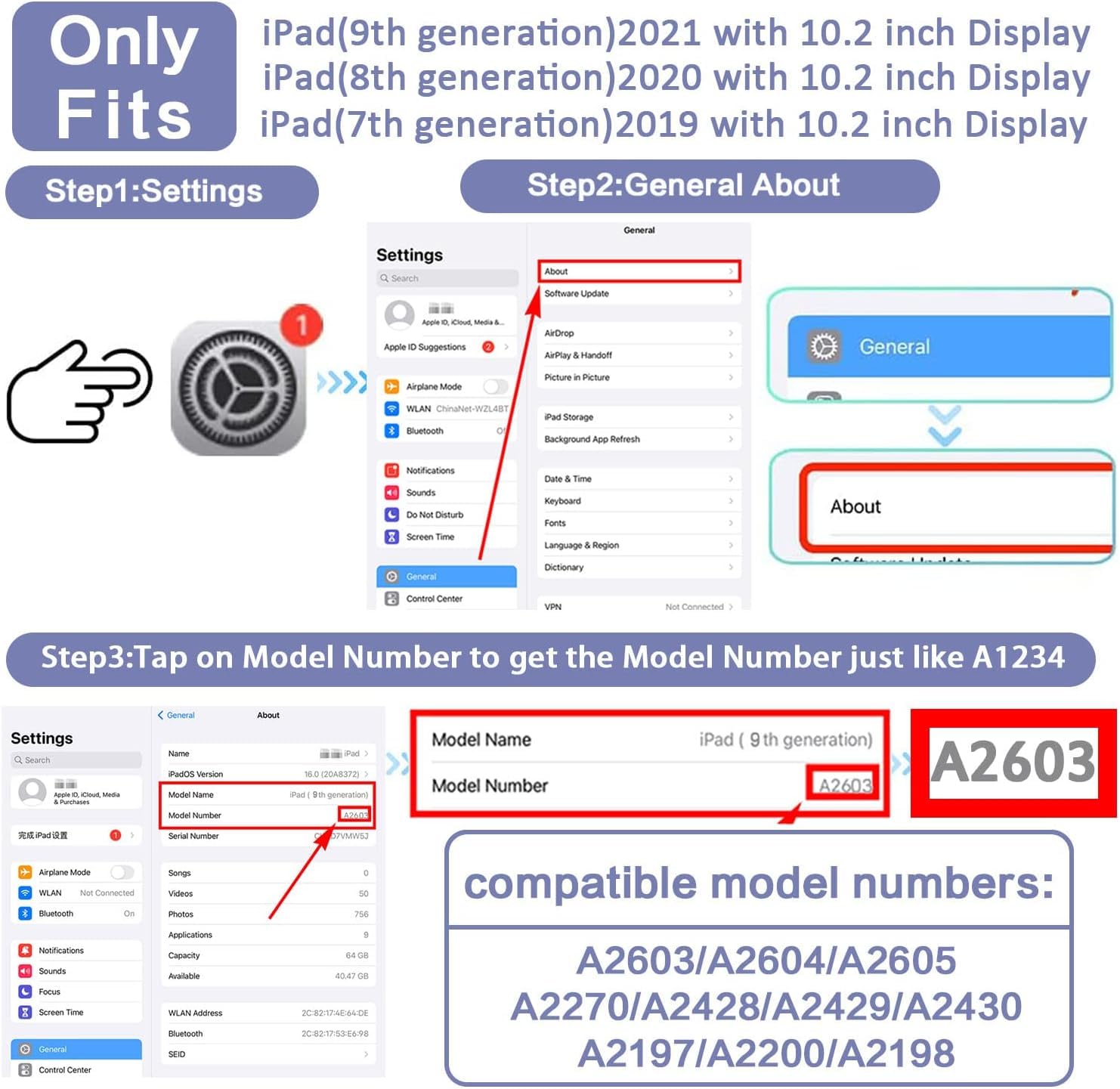 Lalumix Ipad 9Th Generation Case,Ipad Case 9Th Generation,Ipad 8Th/7Th Generation Case,Ipad 10.2 Case Auto Wake/Sleep Multi Angl