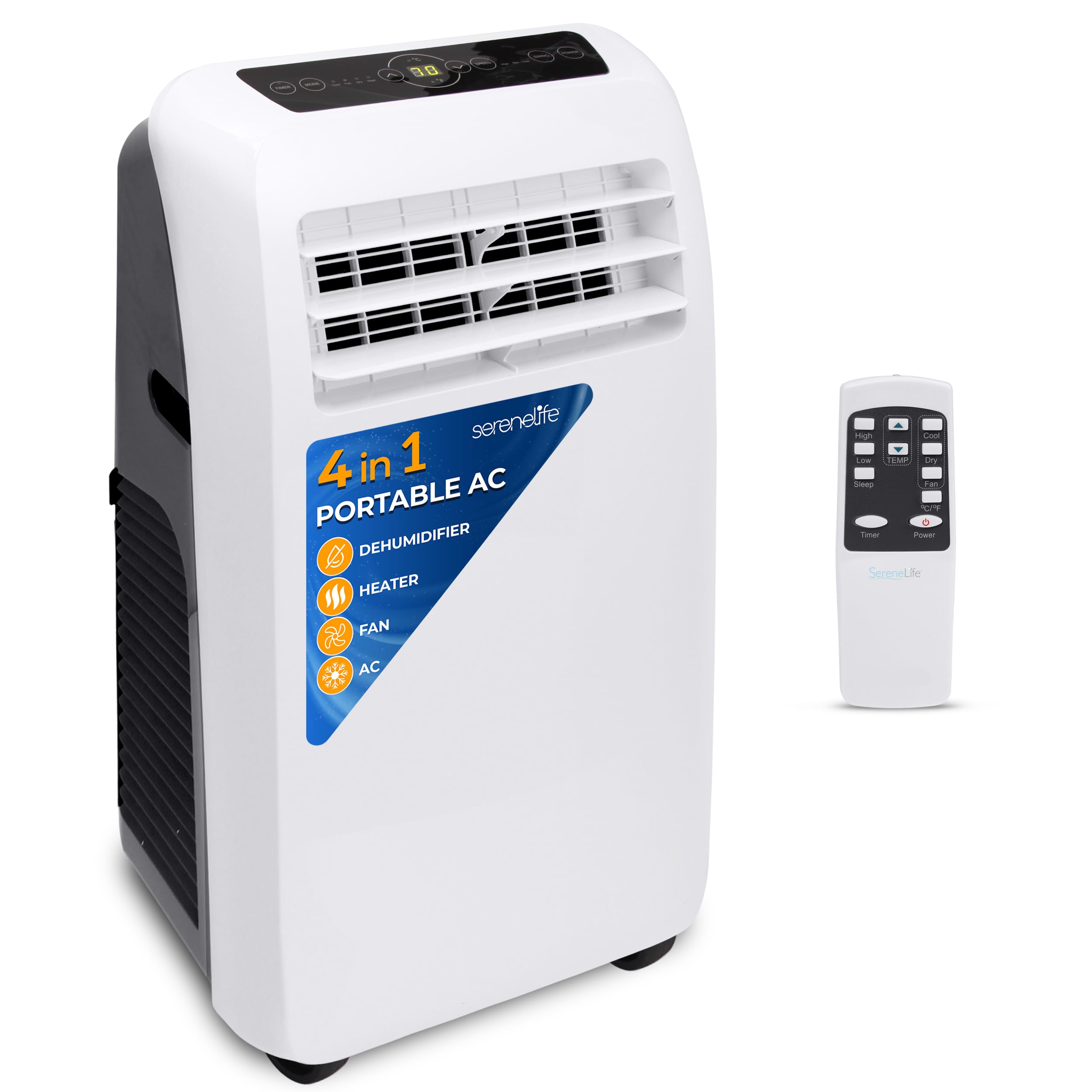 Serenelife Small Air Conditioner Portable 12,000 Btu With Built In Dehumidifier + Heat   Portable Ac Unit For Rooms Up To 550 Sq
