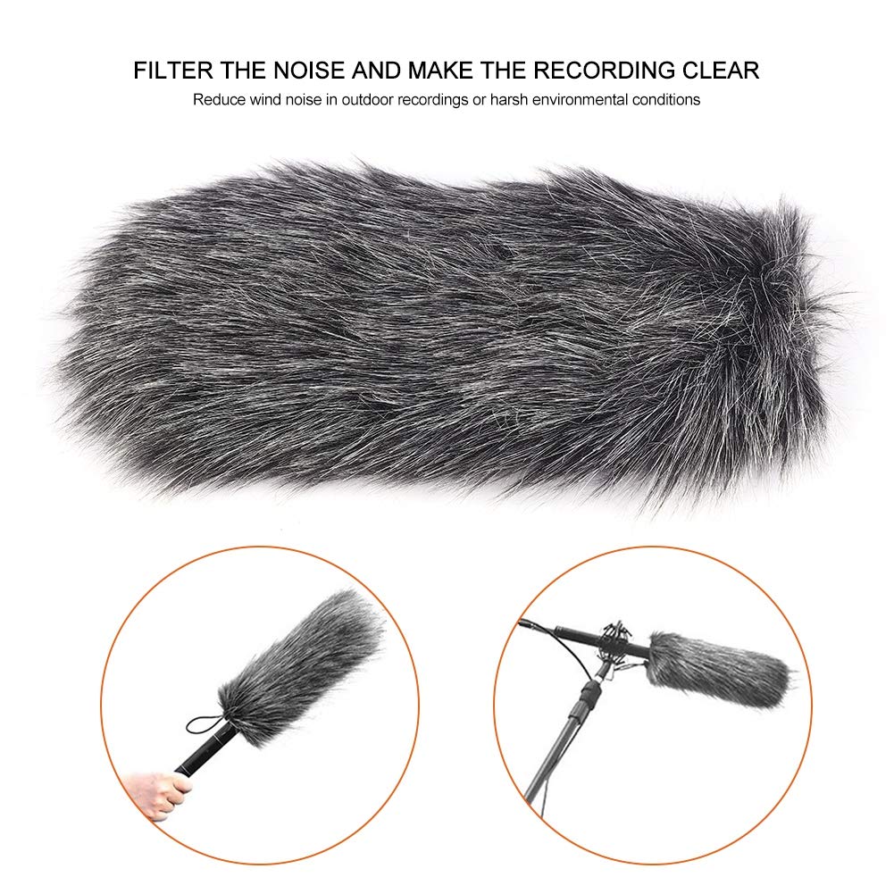 Yoidesu Artificial Fur Microphone Wind For Rode ,Windscreen Blocker Cover Furry Microphone Deadcat For Rode Lavalier Microphone