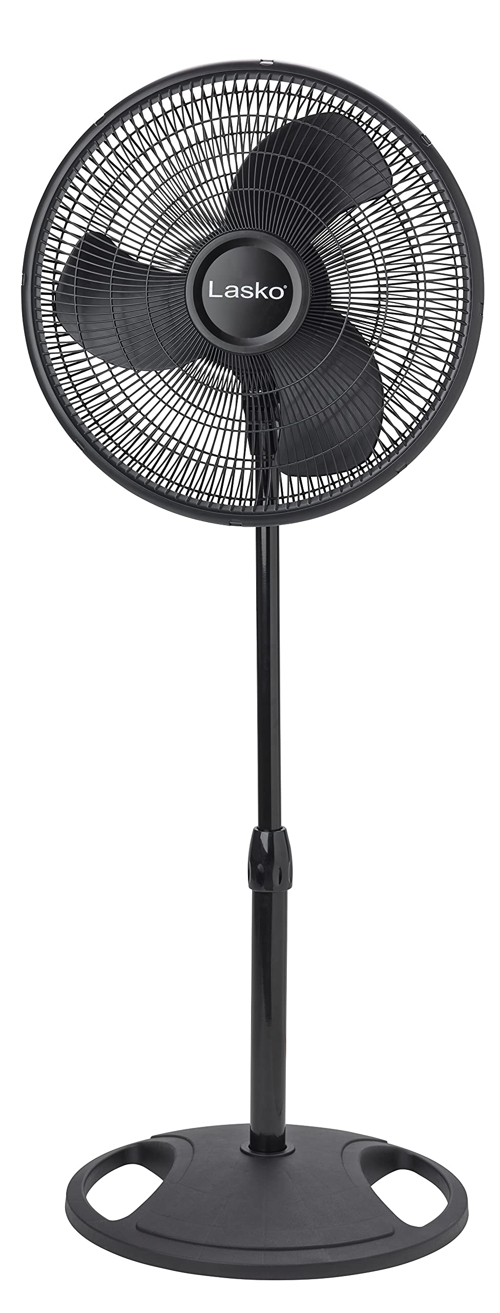 Lasko 16-inch 3-Speed Oscillating Floor Fan with Adjustable Height, Tilt-Back Head, Widespread Oscillation, and Patented Blue Pl