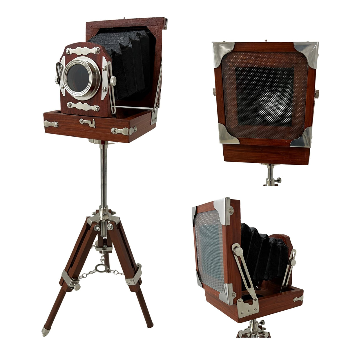 Decorative Wooden Adjustable Tripod Camera Vintage Design Unique Look ...