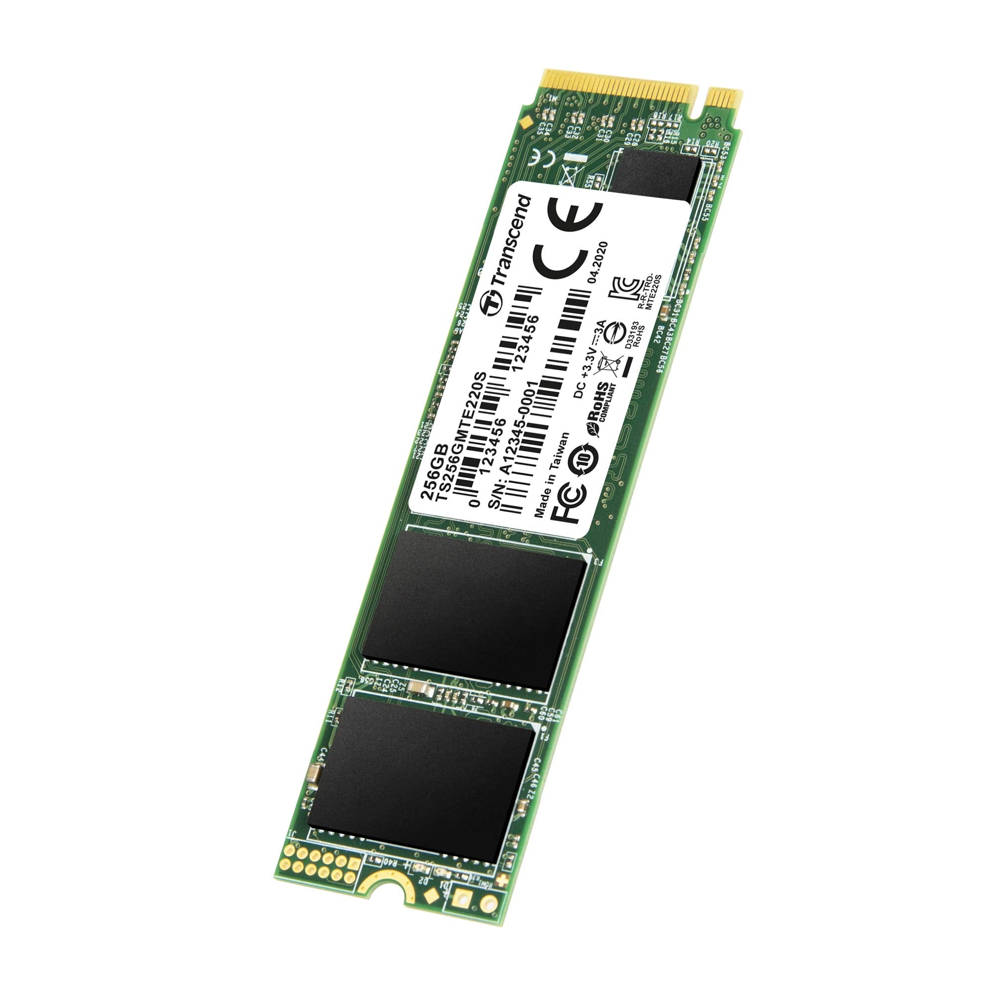 Transcend TS256GMTE220S 256GB M.2 PCIe Gen3x4 80mm Internal Solid State Drive