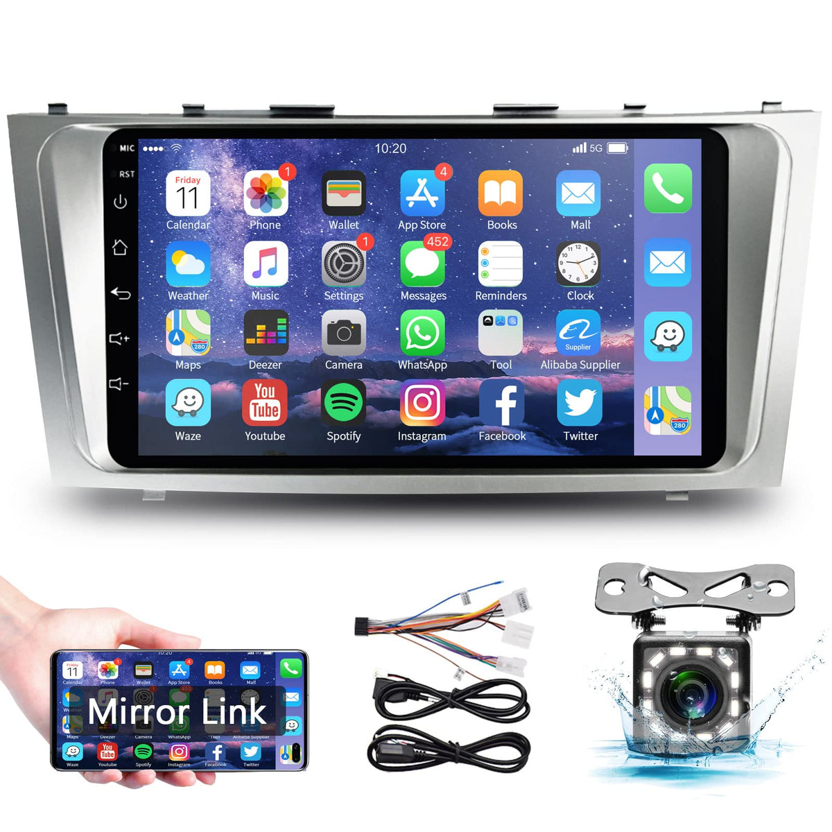 For Toyota Camry 2006 2007 2008 2009 2010 2011 Android Car Stereo For Toyota Camry 9 Inch Hd Touch Screen Car Radio With Mirror
