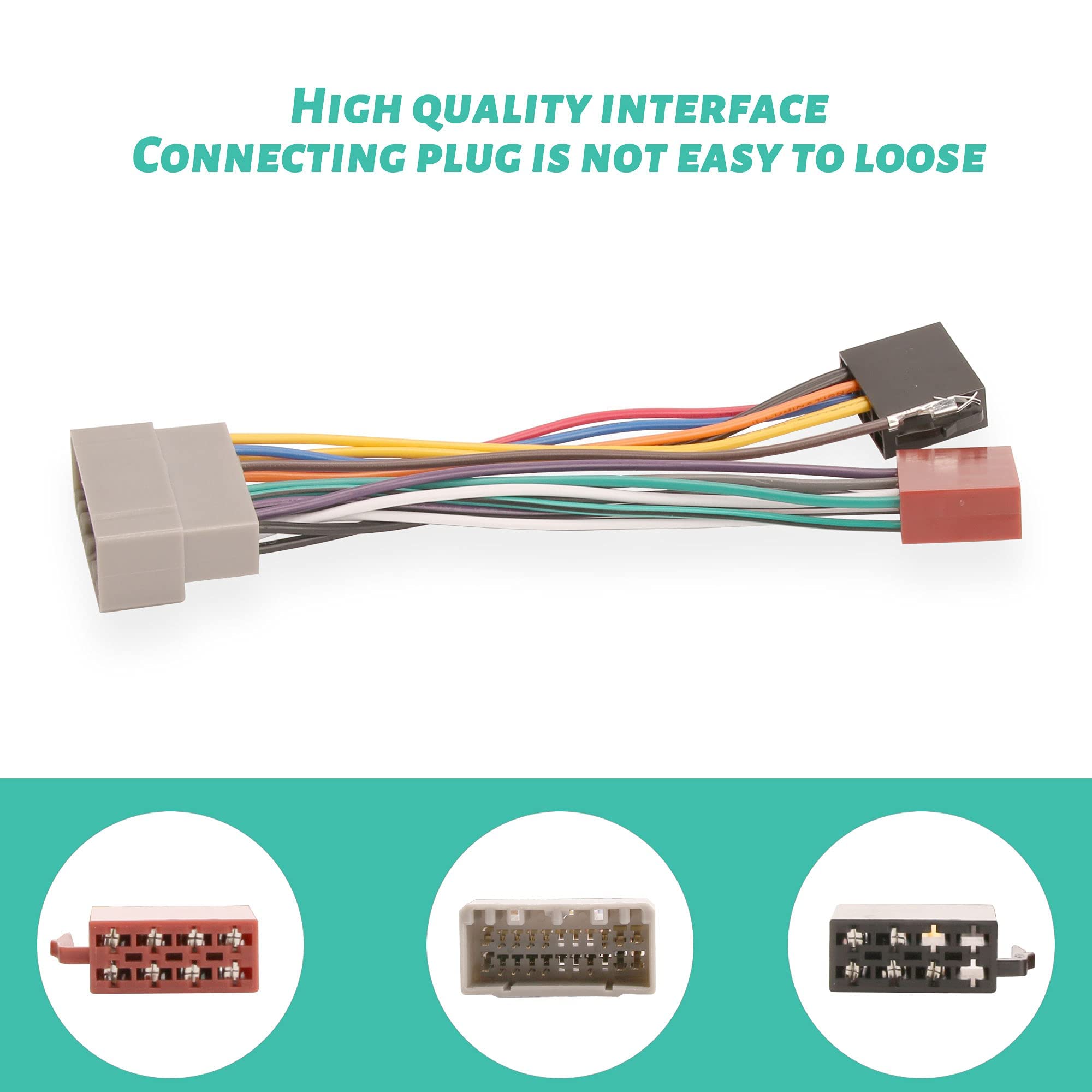 G Car Stereo Radio Wiring Harness Aftermarket Install Speaker Power Plug Connector Fit For Chrysler 2002 2007, Jeep 2001 2007, Dodge Ram 2002 2007