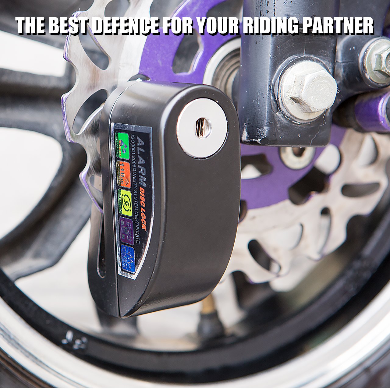 Dedc Motorcycle Disc Lock With Alarm, Anti Theft Security Brake Padlock Disc Lock For Motorcycles Bike Scooter (110 Db Alarm Sou