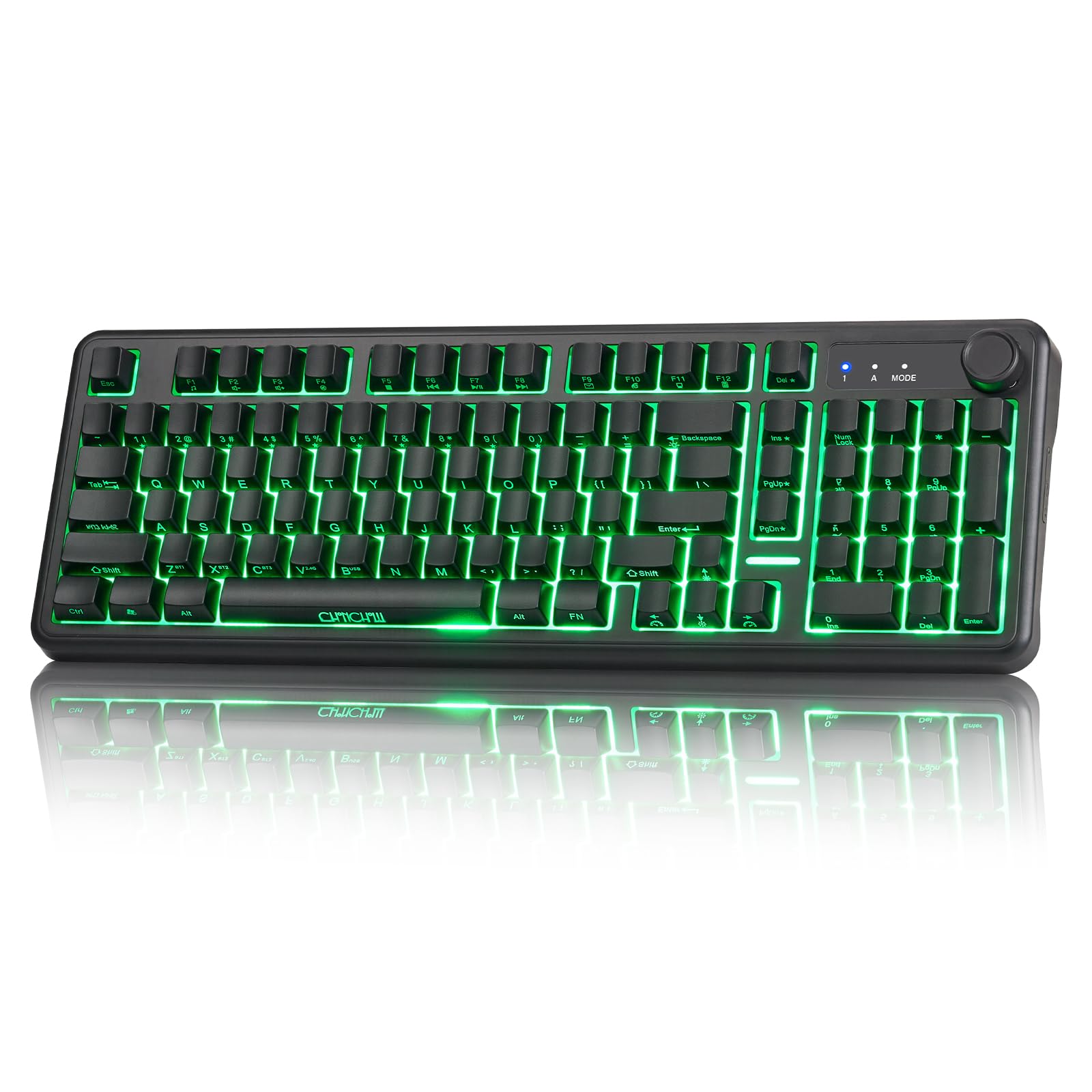 Wireless Gaming Keyboard,RGB Macro Rechargeable Keyboard for PC Mac Gamer