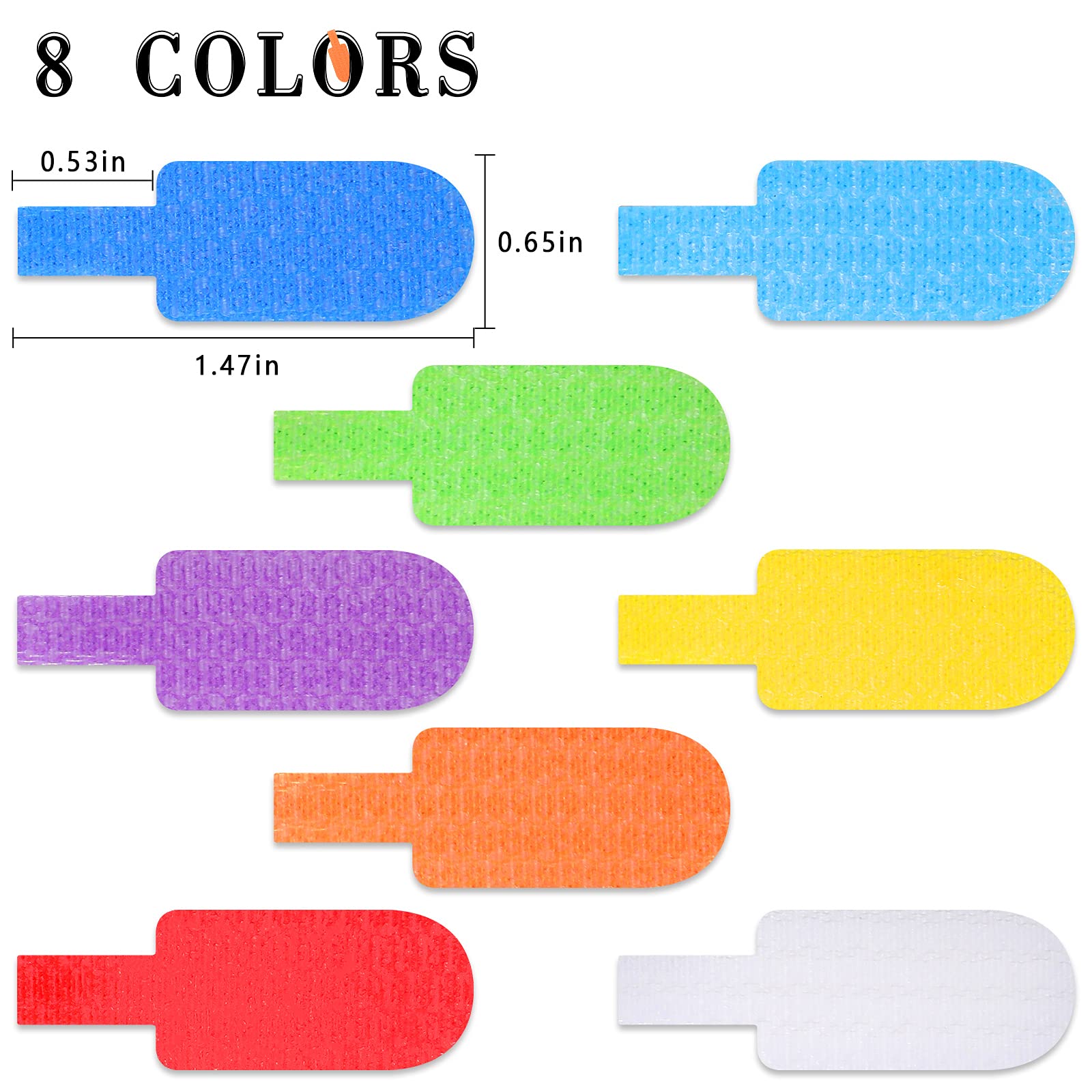 50 Pieces Cable Labels Multi Color Cord Labels Wire Labels, Cable Tags And Wire Tags For Cable Management And Classify For Elect
