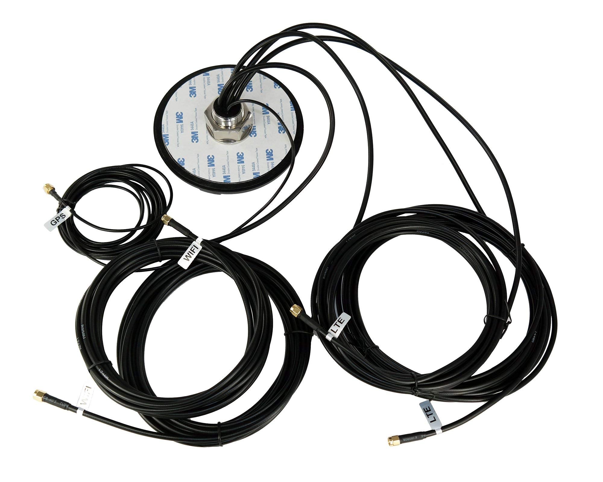 Proxicast 5 In 1 Professional Low Profile Mimo Lte + Wi Fi + Gps Screw Mount Combination Vehicle Antenna Compatible With Cradlep