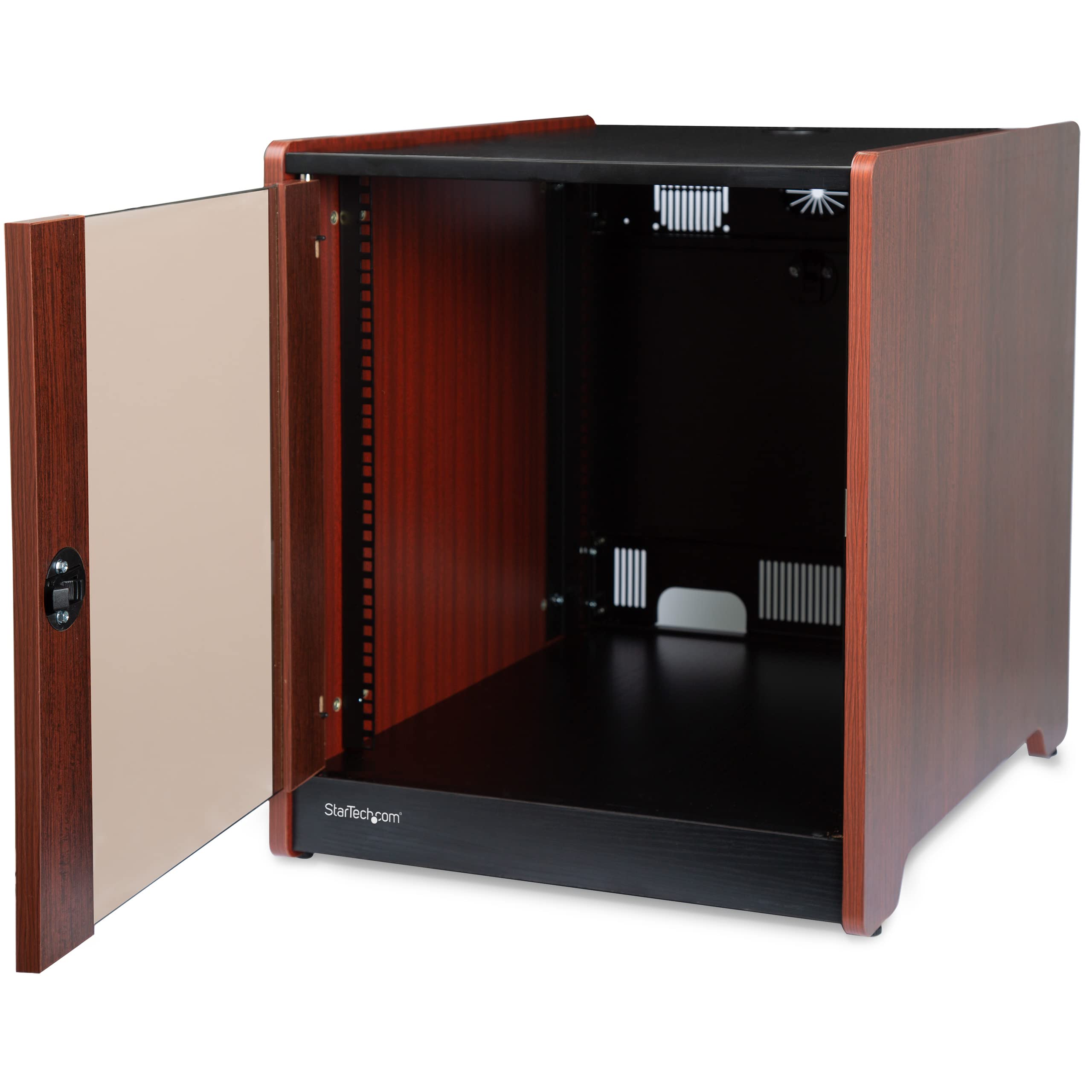 Startech.Com 12U Av Rack Cabinet   21    Deep   Wood Finish   Floor Standing Enclosure For 19'' Audio Video Component, Server Ro