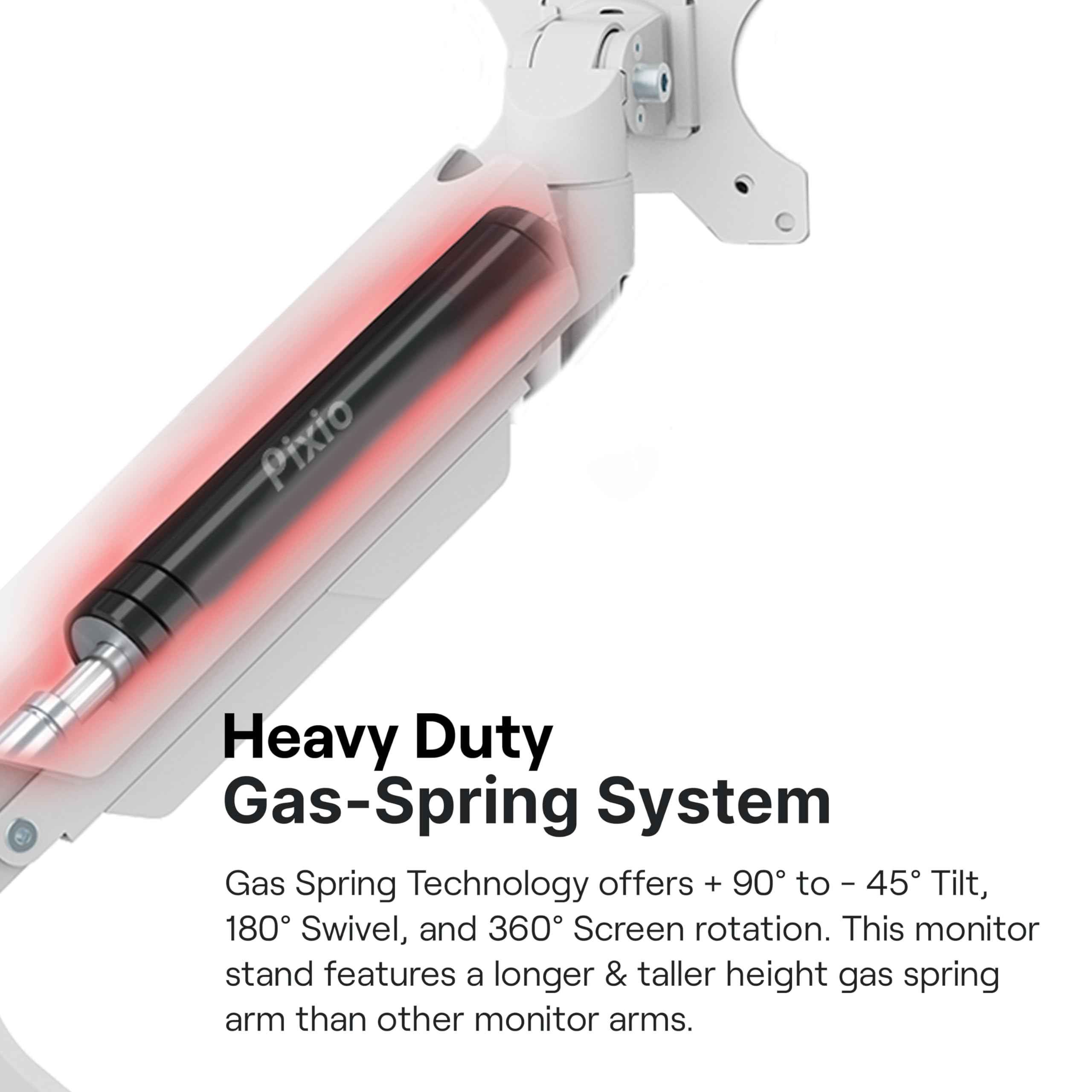 Pixio Ps2D White Ultrawide Heavy Duty Premium Dual Monitor Arm Stand Desk Mount   Fits Up To 35 Inches Two Monitors, Weights Up To 33 Lbs Each, Compatible With Vesa 75X75Mm 100X100Mm