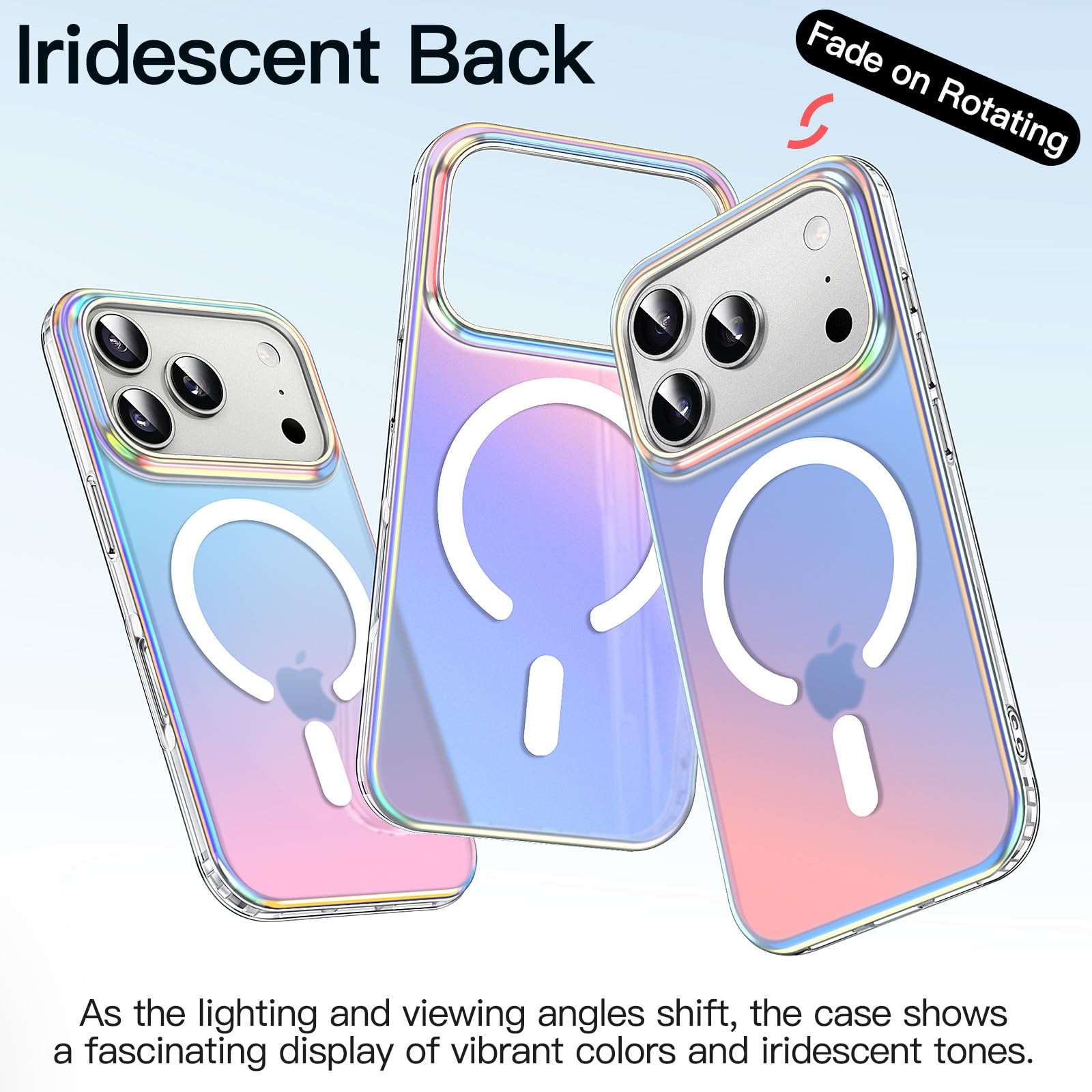 JETech Iridescent iPhone 17 Pro Case, Shockproof TPU, MagSafe Compatible, 6.3-Inch, Unique Aesthetic Design