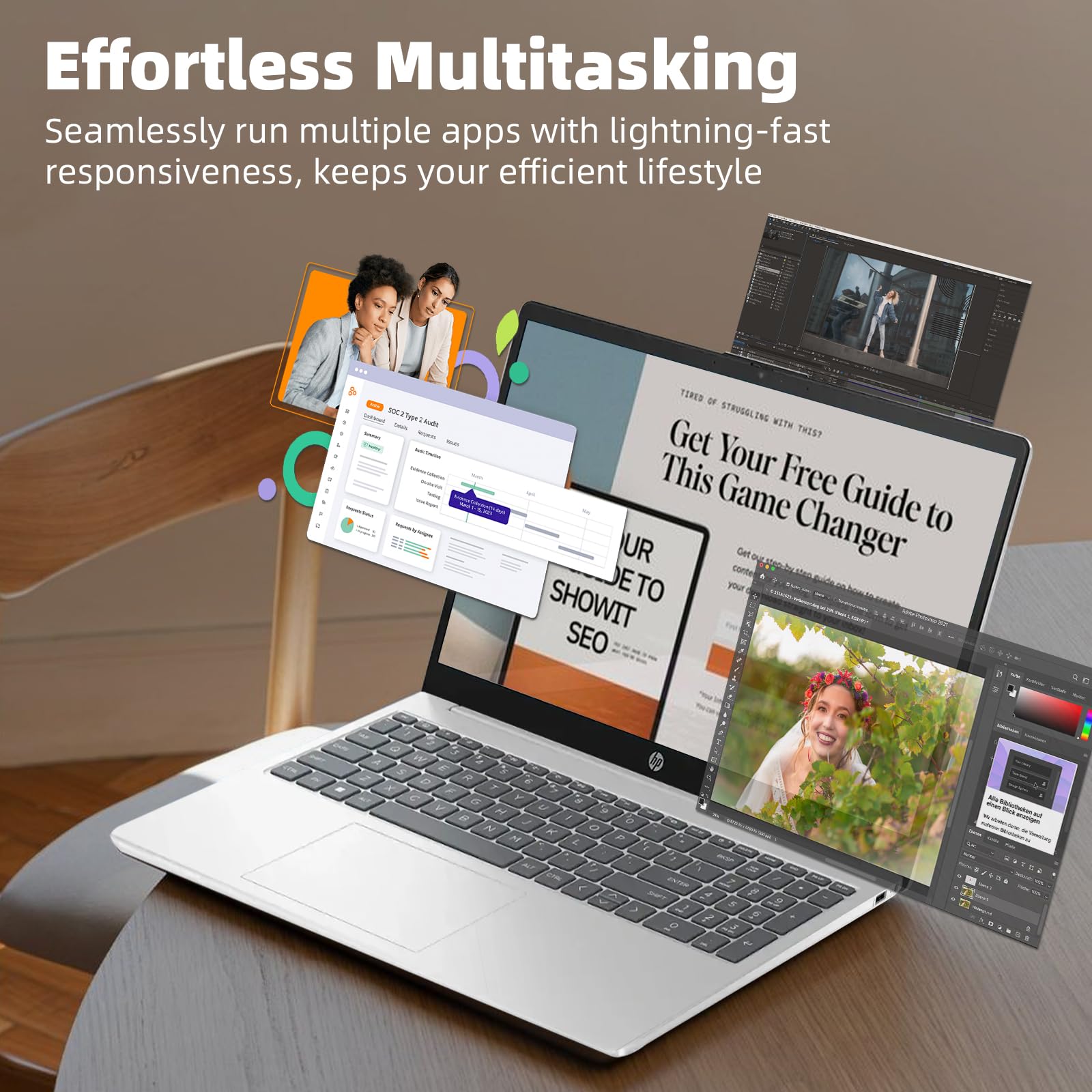 Hp 15.6-Inch Business Laptop Computer - W/Microsoft Office Lifetime & Free Cd/Dvd Drive - 15.6'' Hd Touchscreen - Intel I3 1215U