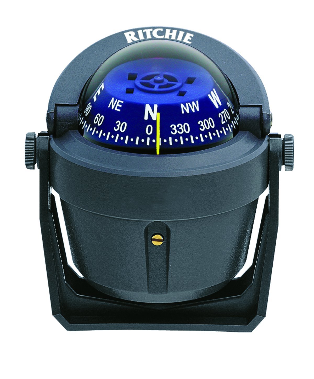 Ritchie Explorer Compas Dial With Adjustable Bracket Mount And 12V Green Night Lighting (Gray, 2 3/4 Inch)