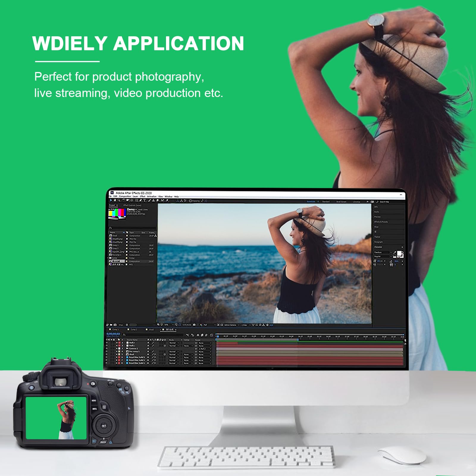 Aimosen 10X10 Ft Green Screen Backdrop For Photography, Large Green Background For Zoom Meeting, High Density Chromakey Green Ba