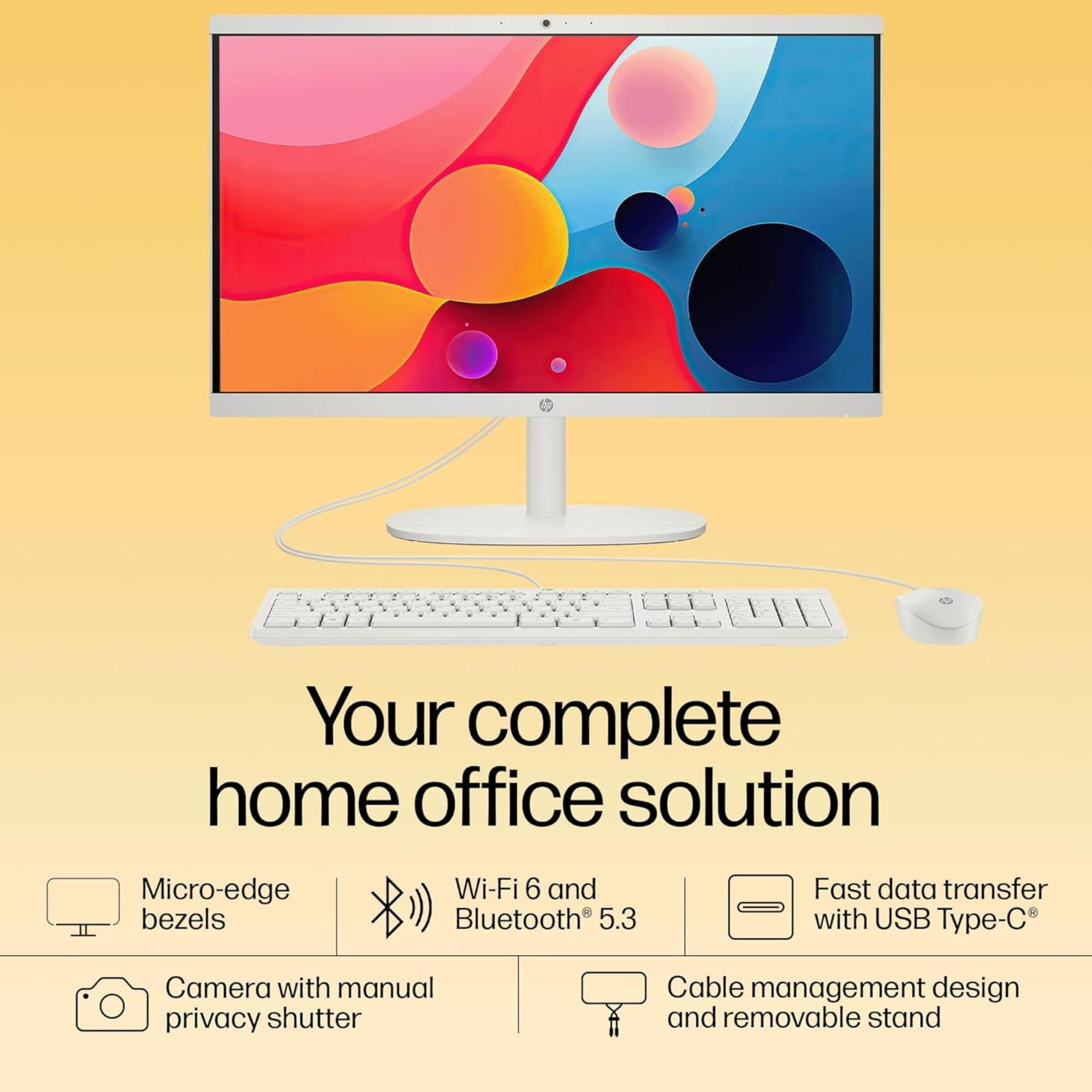 Hp - 21.5'' Full Hd All-In-One - 16Gb Memory - 1Tb Drive (512Gb Ssd And 512Gb External) - Intel Celeron - Type-C - Windows 11 -