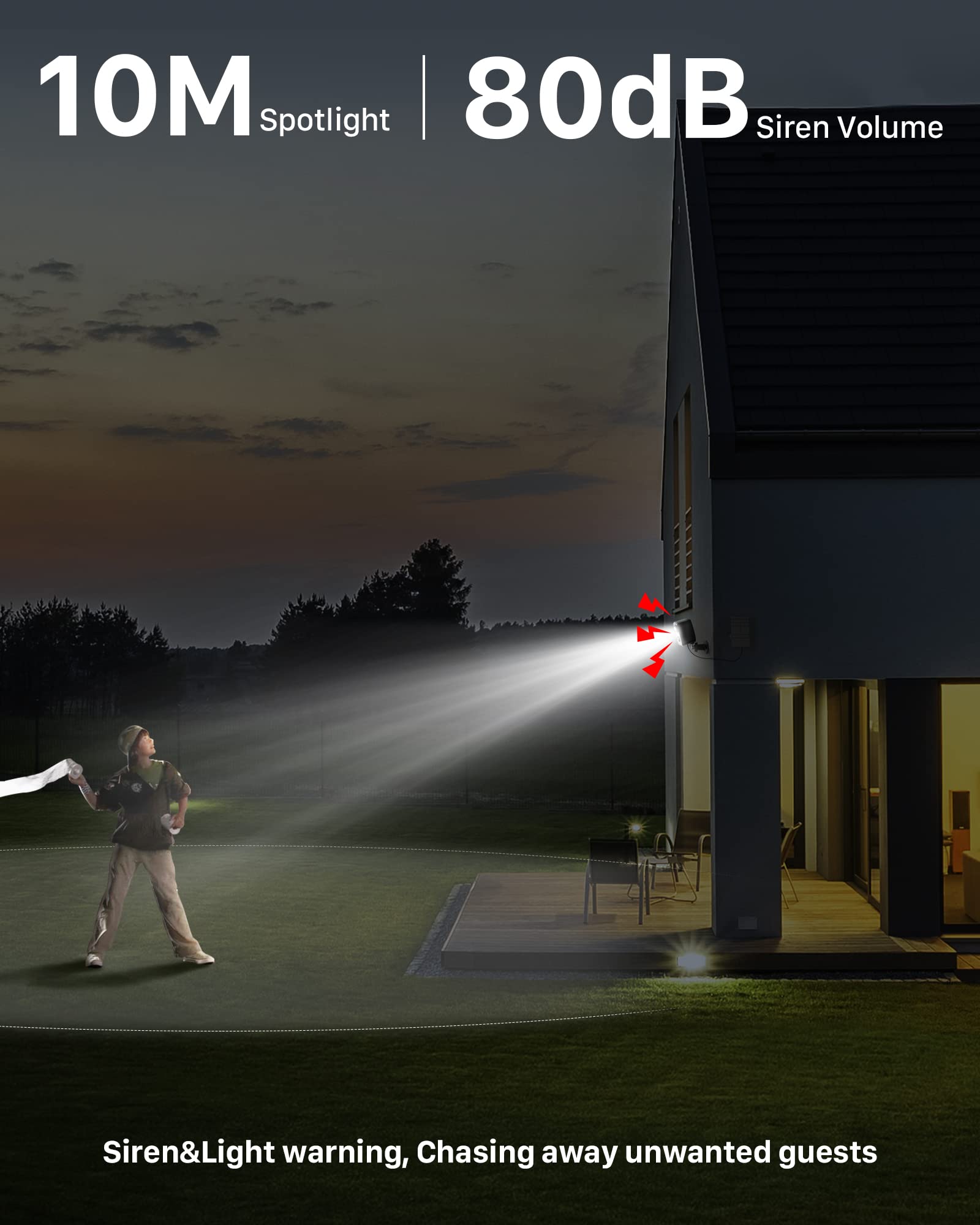 Ihoxtx Security Cameras Wireless Outdoor: Cameras For Home Security Wifi Camera With Solar Panel Battery Powered Surveillance Sy