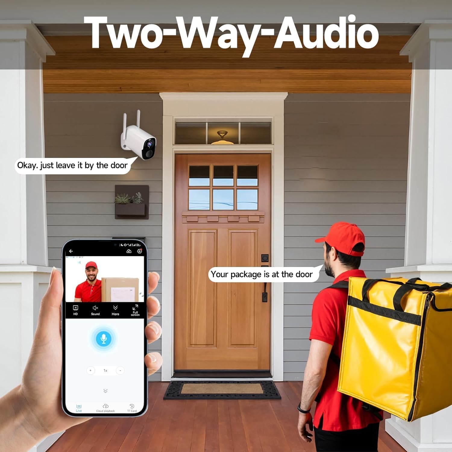 Rraycom 2K Qhd Color Night Vision Security Cameras Wireless Outdoor, 12000Mah Battery, Ip66 Waterproof, Two Way Audio, 120�Fov, Motion Sensor, Alexa Compatible 4Pack Bw4 Plus