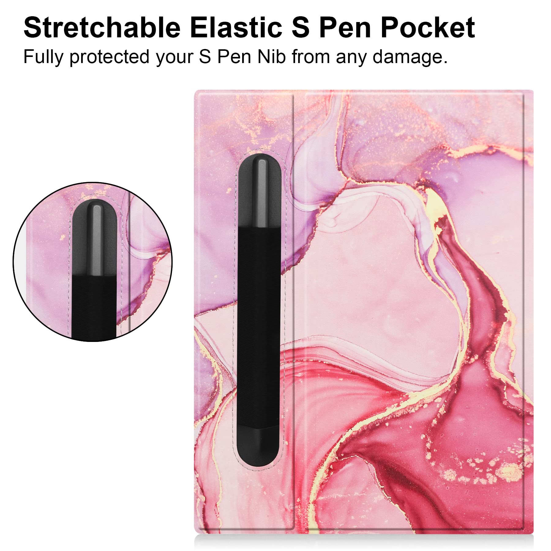 Kuroko Case For Tablet Case, Slim Lightweight Stand Hard Back Shell Protective Cover With Pen Holder For Paper Tablet 10.3'' 202