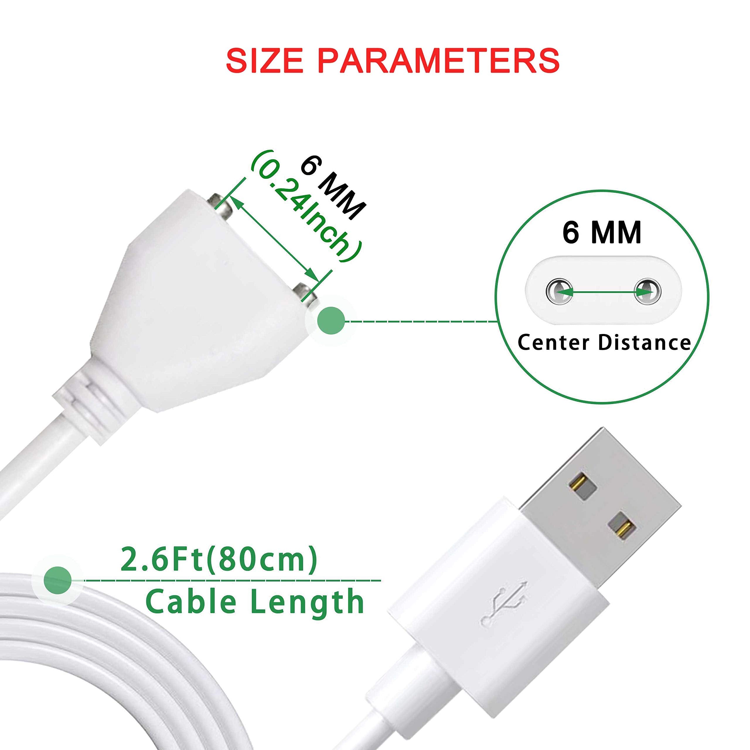 Bicmice Magnetic Usb Dc Charger Cable Replacement Charging Cord (10Mm/0.39Inch)