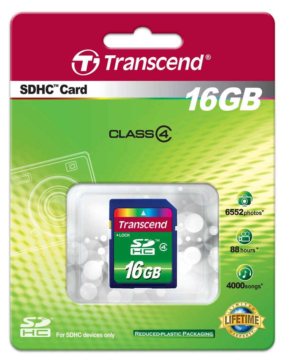 Transcend 16 Gb High Speed Sdhc Class 4 Flash Memory Card Ts16Gsdhc4