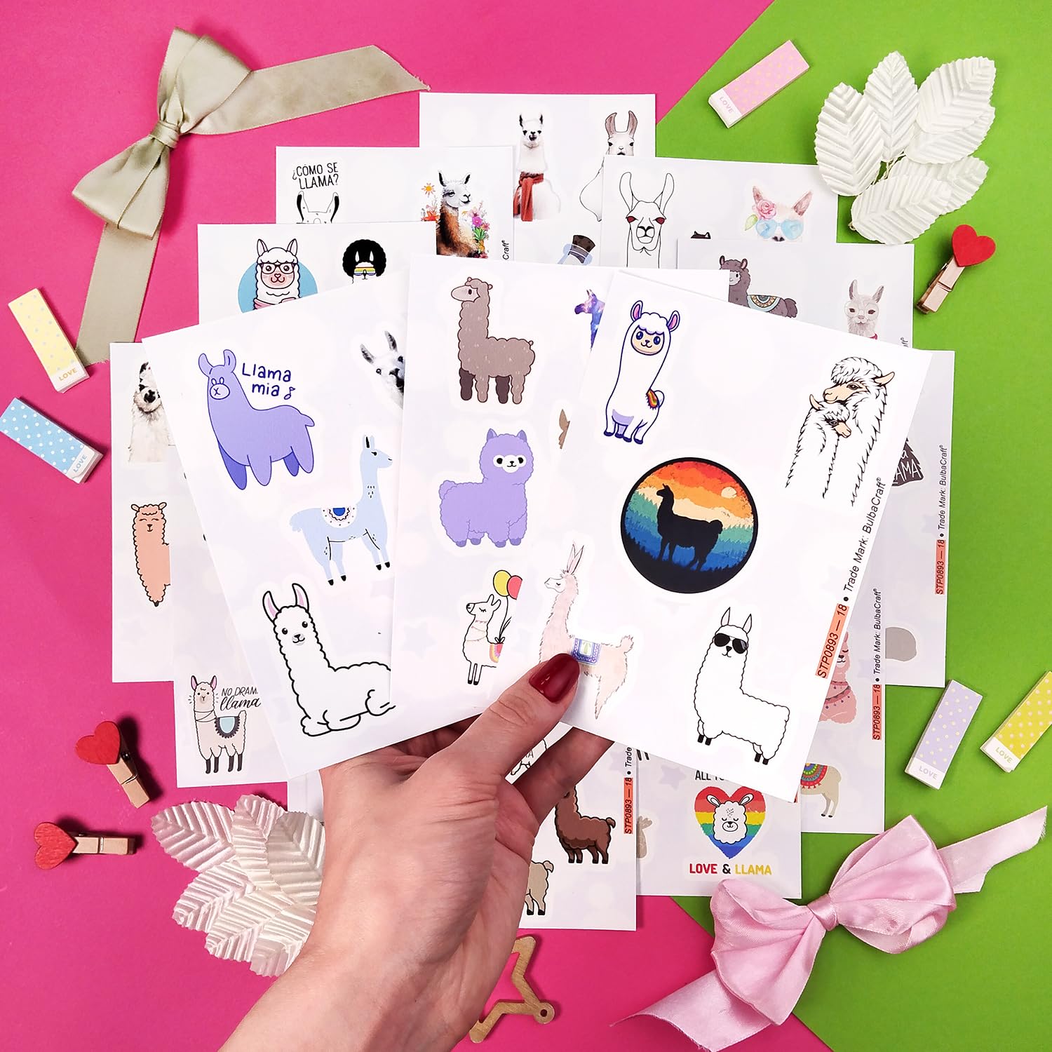 100Pcs Llama Stickers For Water Bottles & Laptop Decals   Llama Party Favors, Llama Birthday Party Decorations, Llama Gifts, Lla