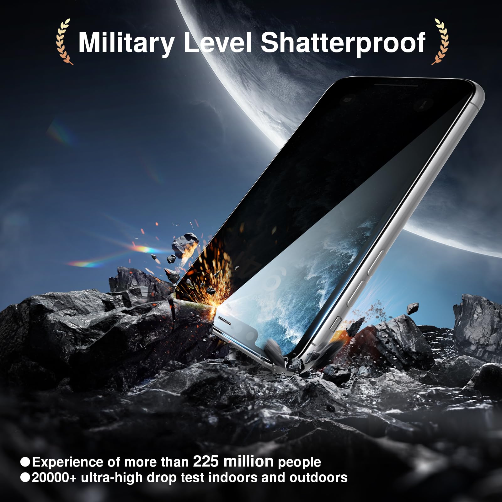 Smartdevil 2Pack For Iphone 11 Pro/X/Xs Screen Protector Privacy, 9H Top Shatterproof [Military Grade Protection ] Anti Spy Priv