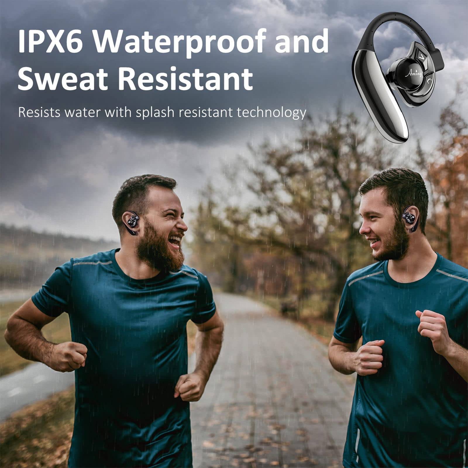 Aminy Bluetooth Headset,Wireless Bluetooth Earpiece Compatible With Iphone/Android Cell Phones,Auriculares Bluetooth Earpiece 28