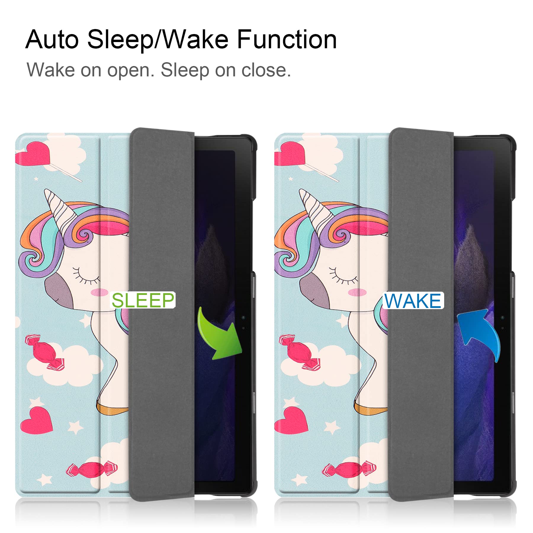 Ratesell Case Cover For Samsung Galaxy Tab A8 10.5 Inch 2022 (Sm X200/X205/X207), Shockproof Ultra Thin Lightweight Tri Fold Sta