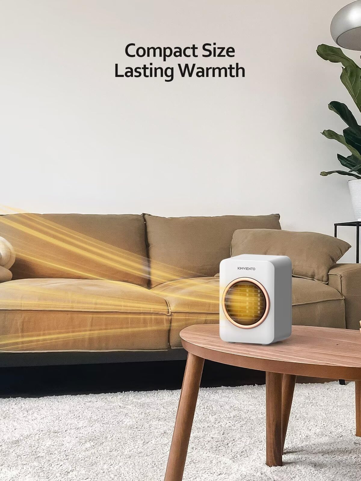 Small Space Heater For Office Home, 350W Ceramic Electric Heater With Tip Over And Overheat Protection, Fast Safety Heat Persona