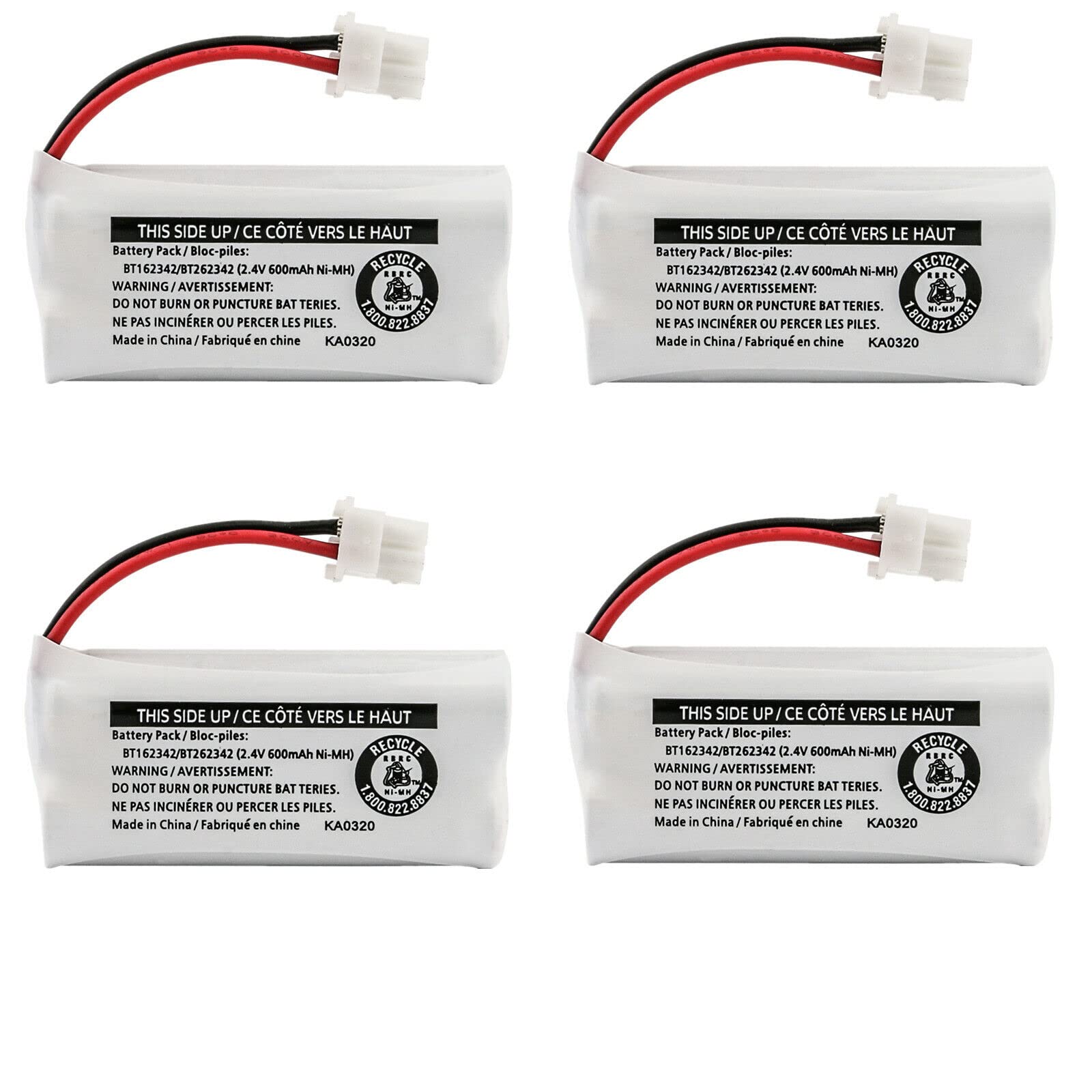 Kastar 4 Pack Battery Replacement For Vtech Cs6729 5 Cs6829 Cs6829 2 Cs6829 3 Cs6859 Cs6859 2 Cs80100 Cs81100 Cs82100 Cs82300 Cs