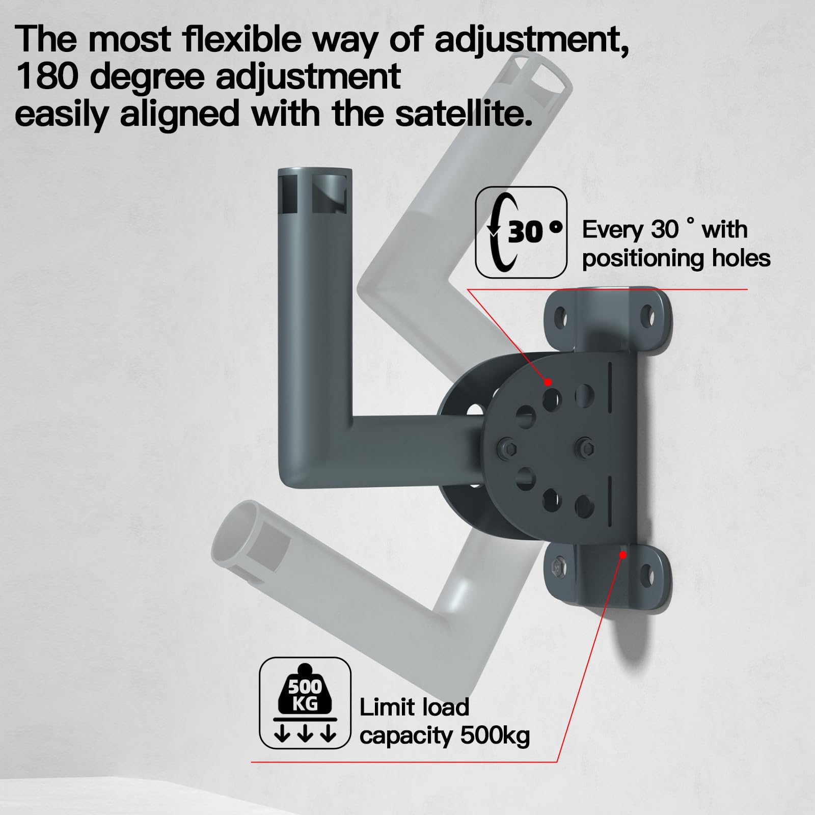 Foboull Adjustable Short Wall Mount For Starlink, Starlink Mounting Kit, Compatible With Starlink V2 Gen 2, Includes Starlink Ro